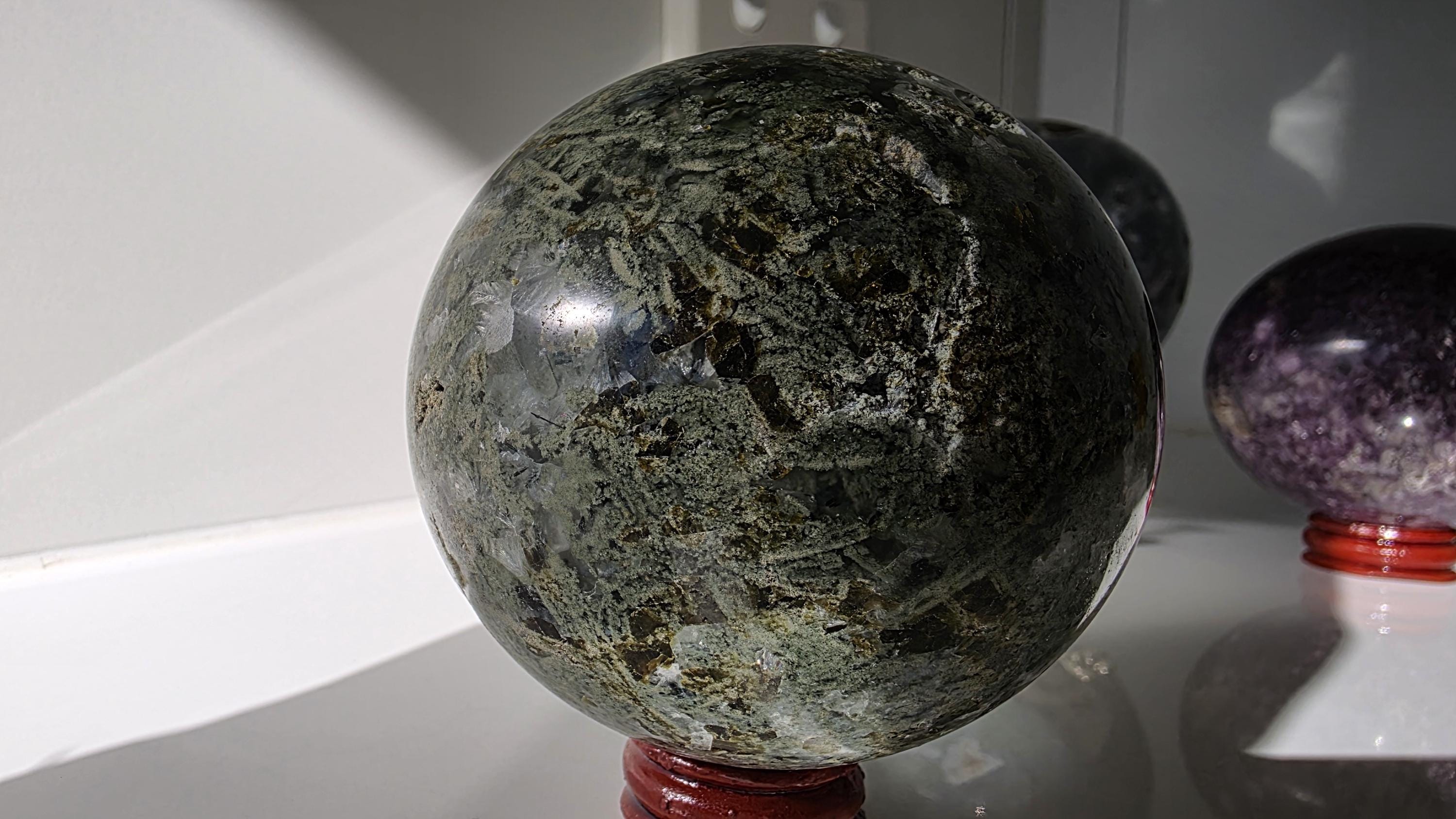 Large Prehnite Sphere