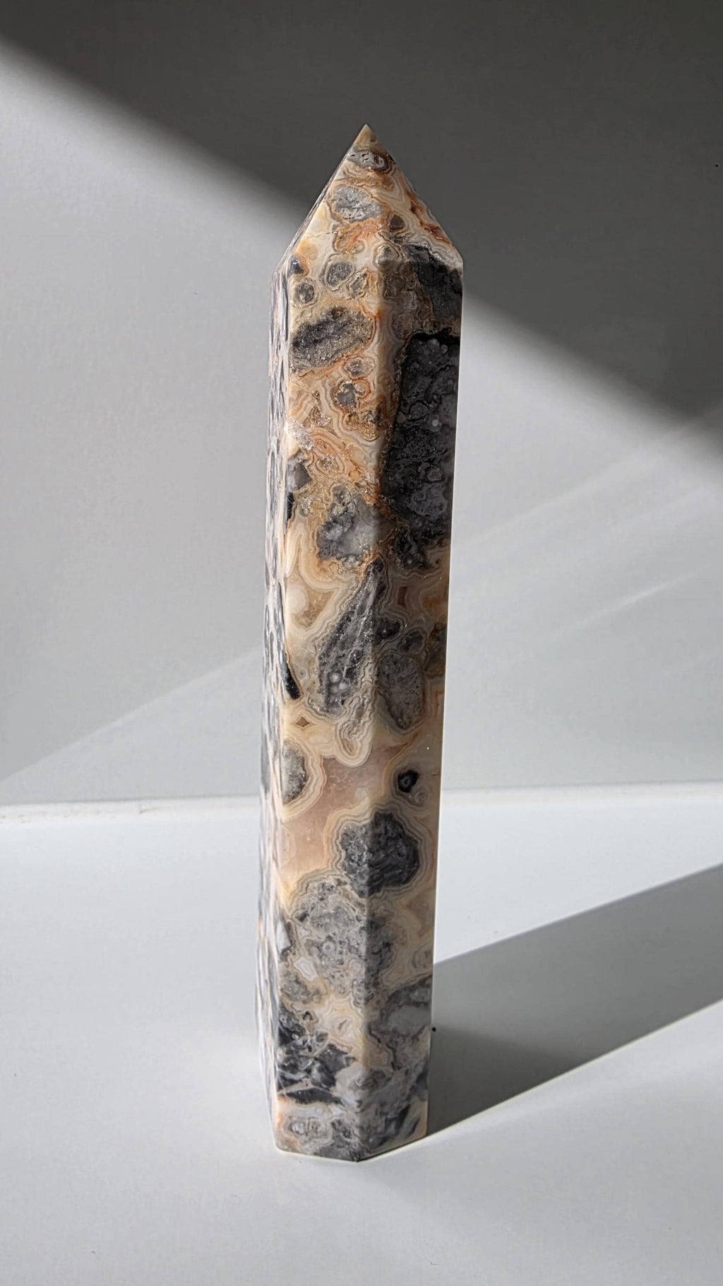 Mexican Crazy Lace Agate Tower