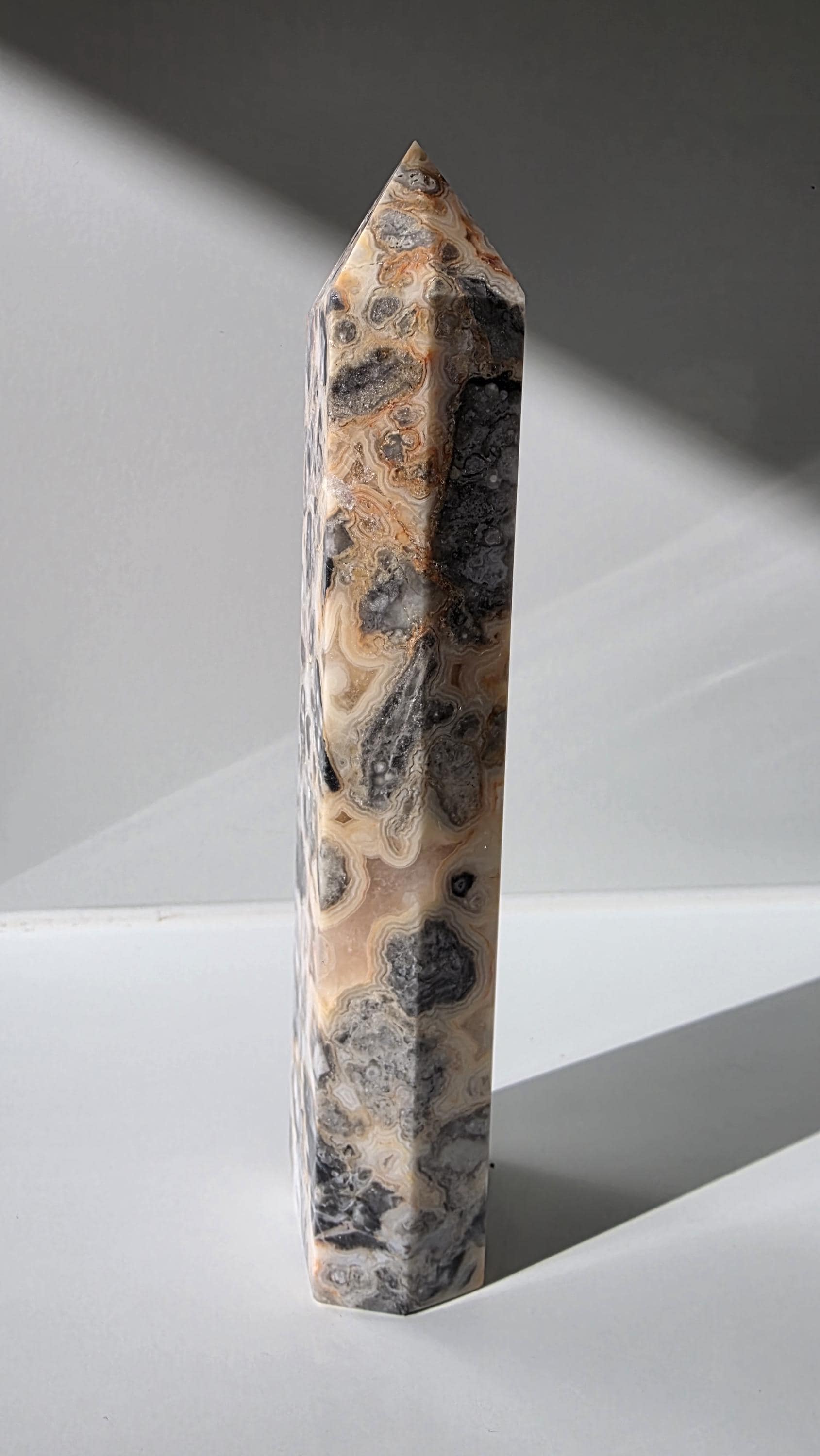 Mexican Crazy Lace Agate Tower