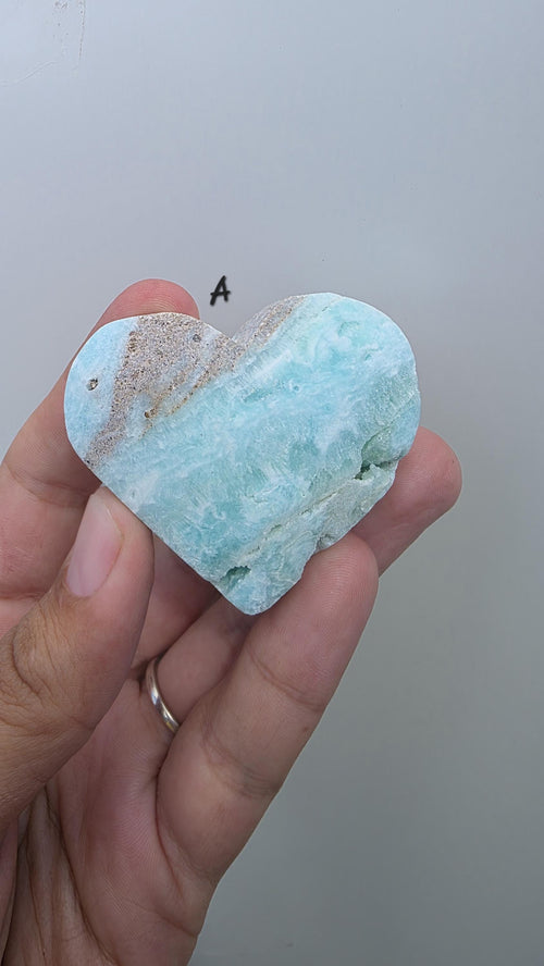 Aragonite Hearts from Pakistan