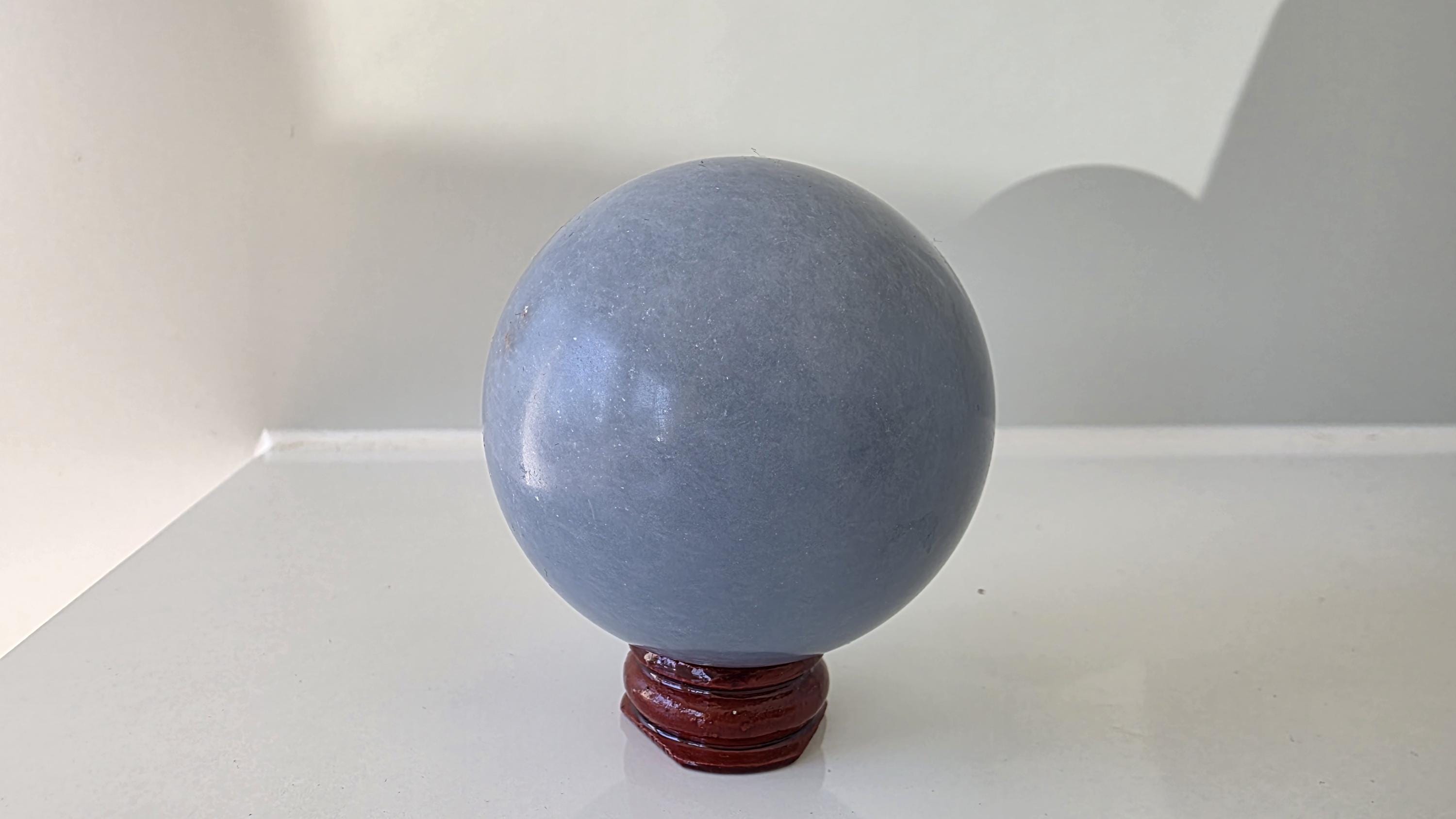 Puruvian Angelite Sphere ~ Blue Anhydrite