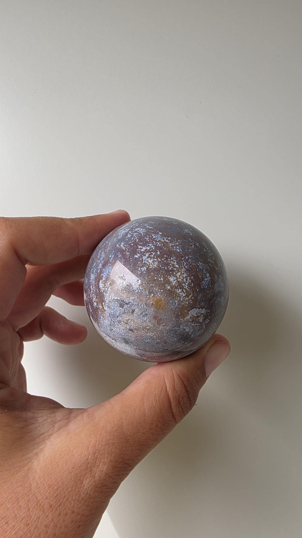 Ocean Jasper "seafoam" pattern sphere