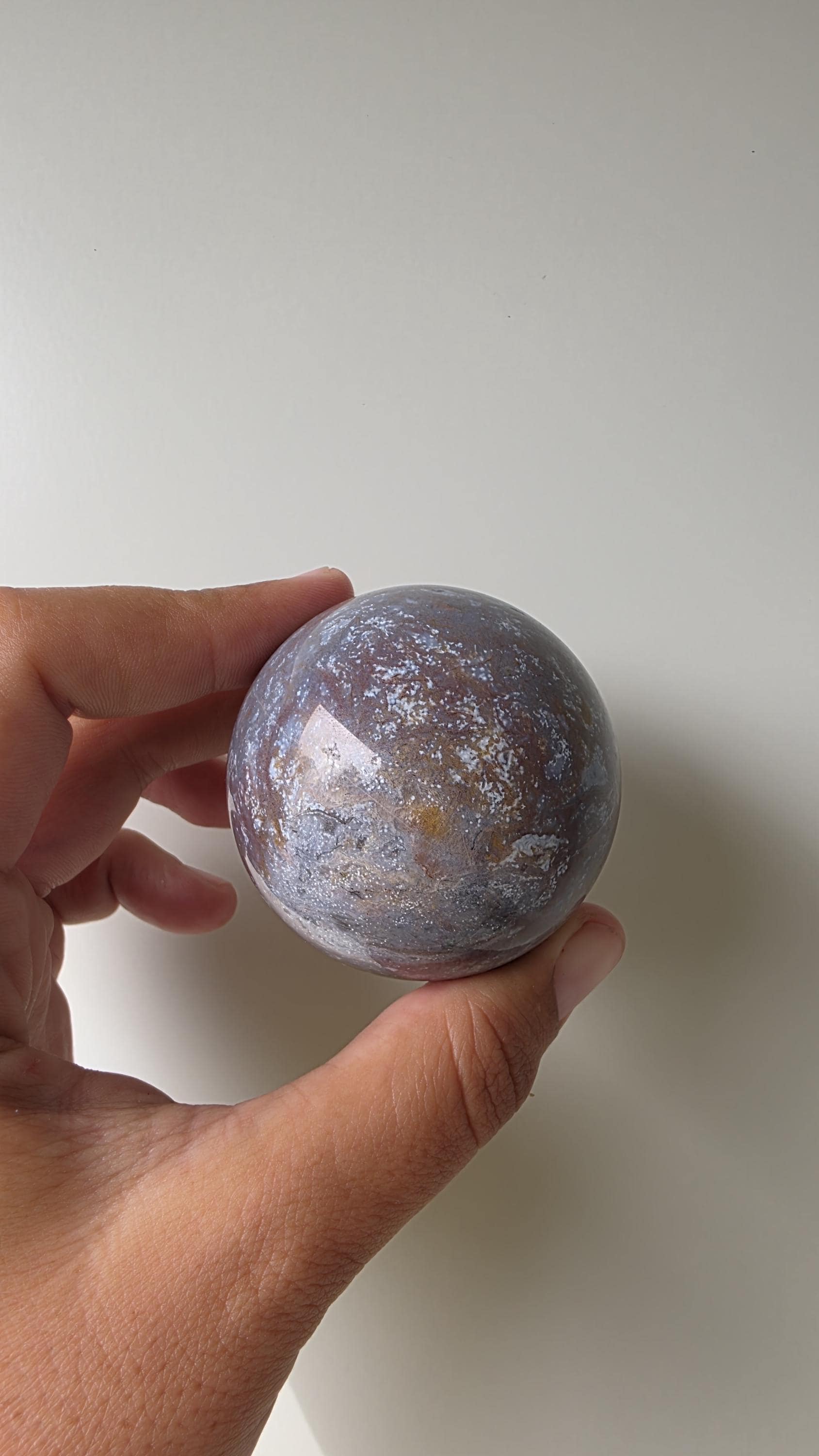 Ocean Jasper "seafoam" pattern sphere