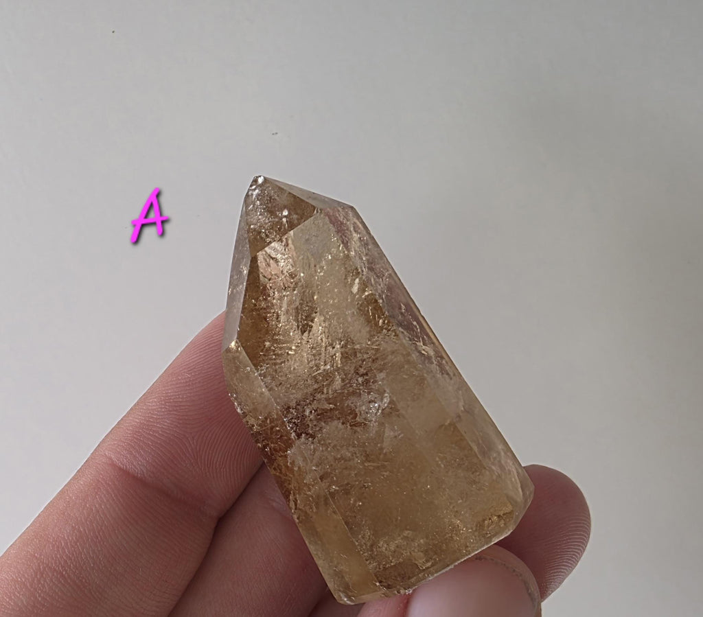 Polished natural citrine small points