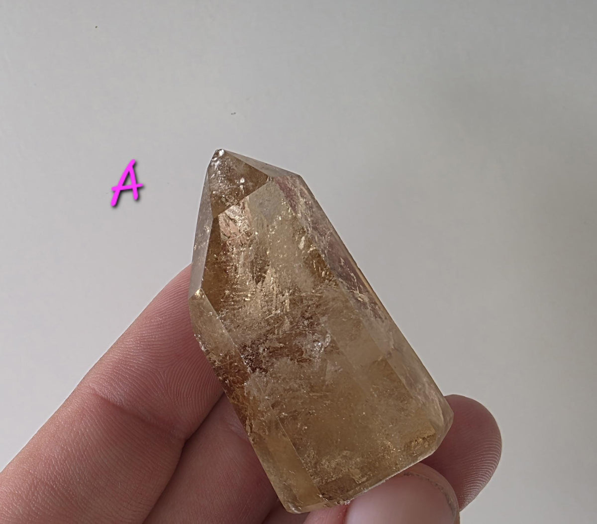 Polished natural citrine small points