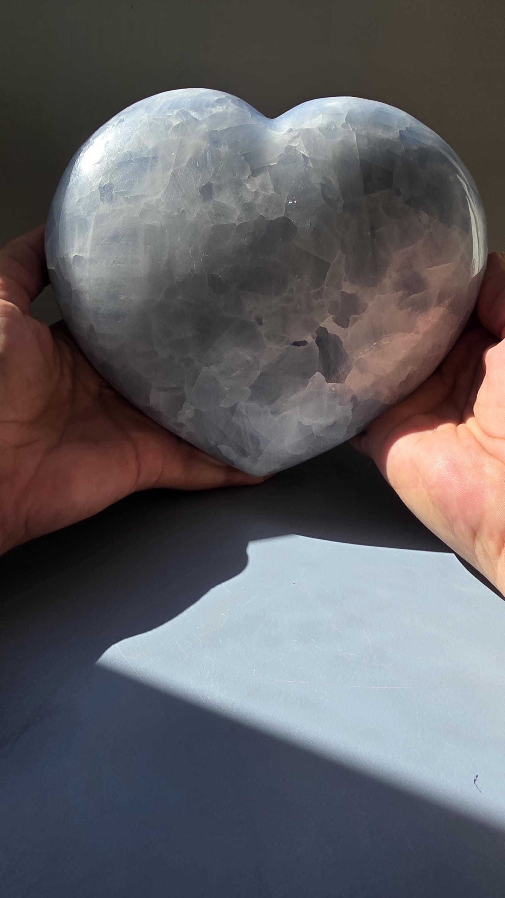 XL Statement Blue Calcite Heart ~ 2.9kgs