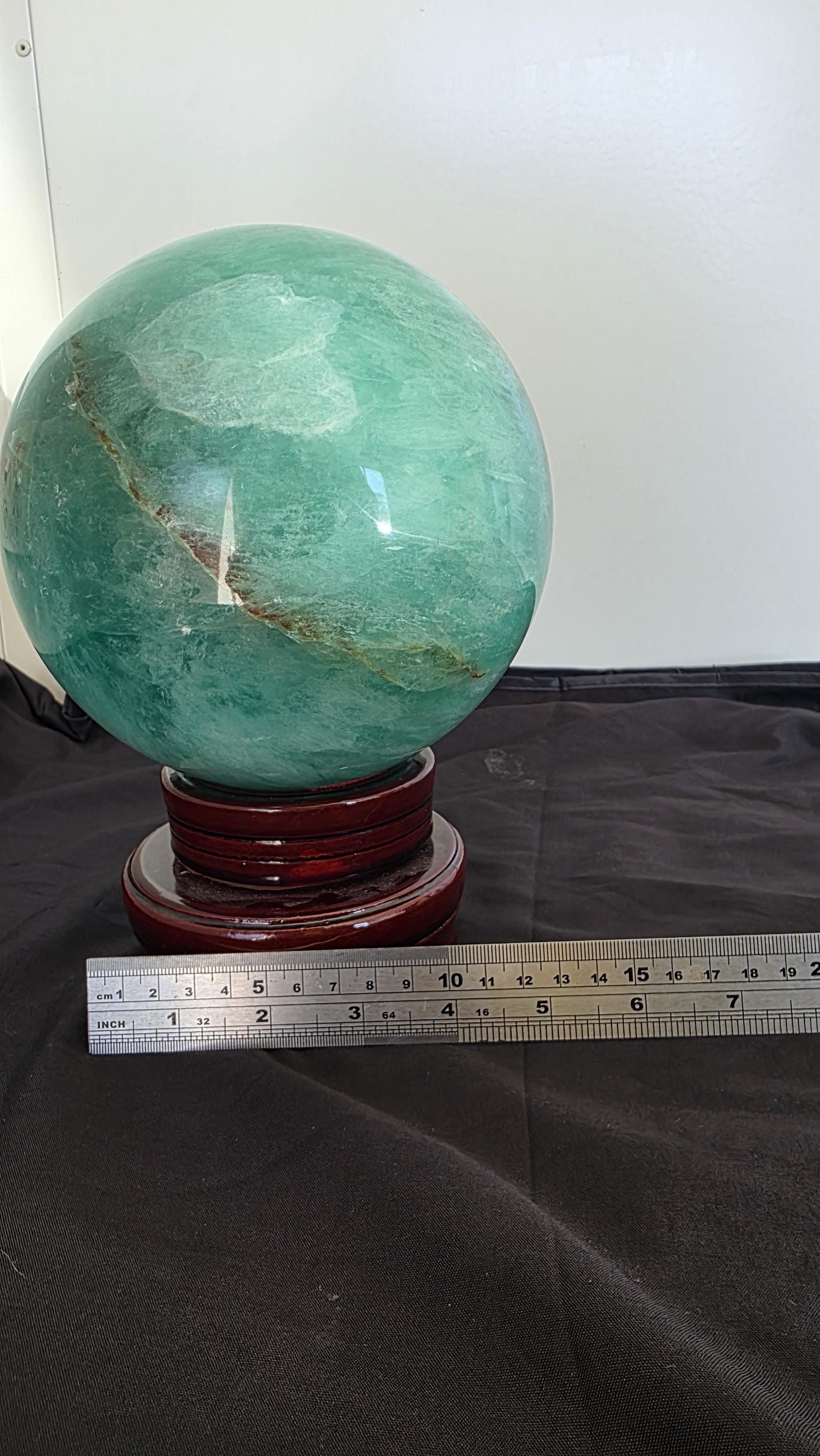 XXXL Green Fluorite Statement Sphere 7.6KGS!