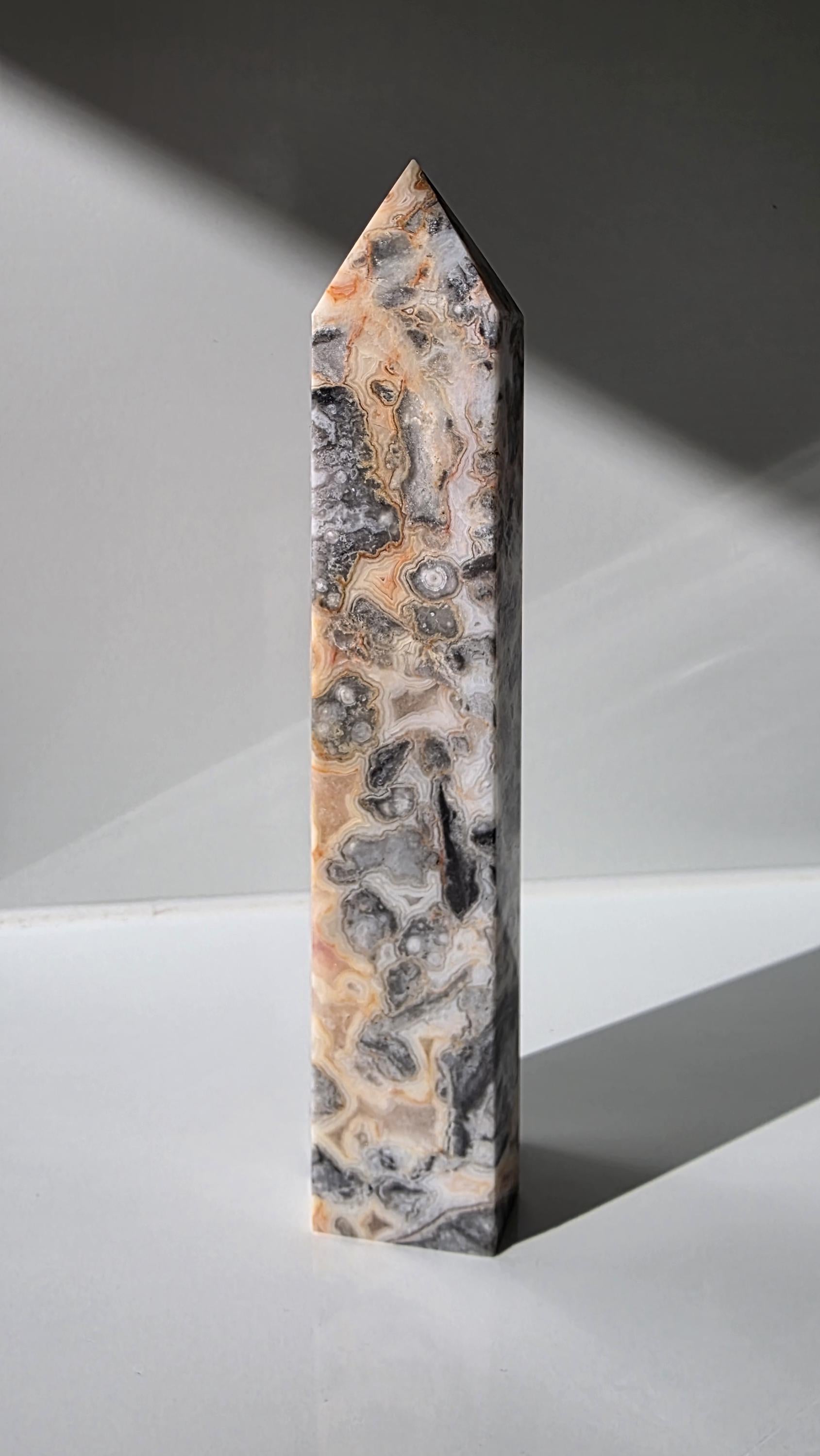 Mexican Crazy Lace Agate Tower