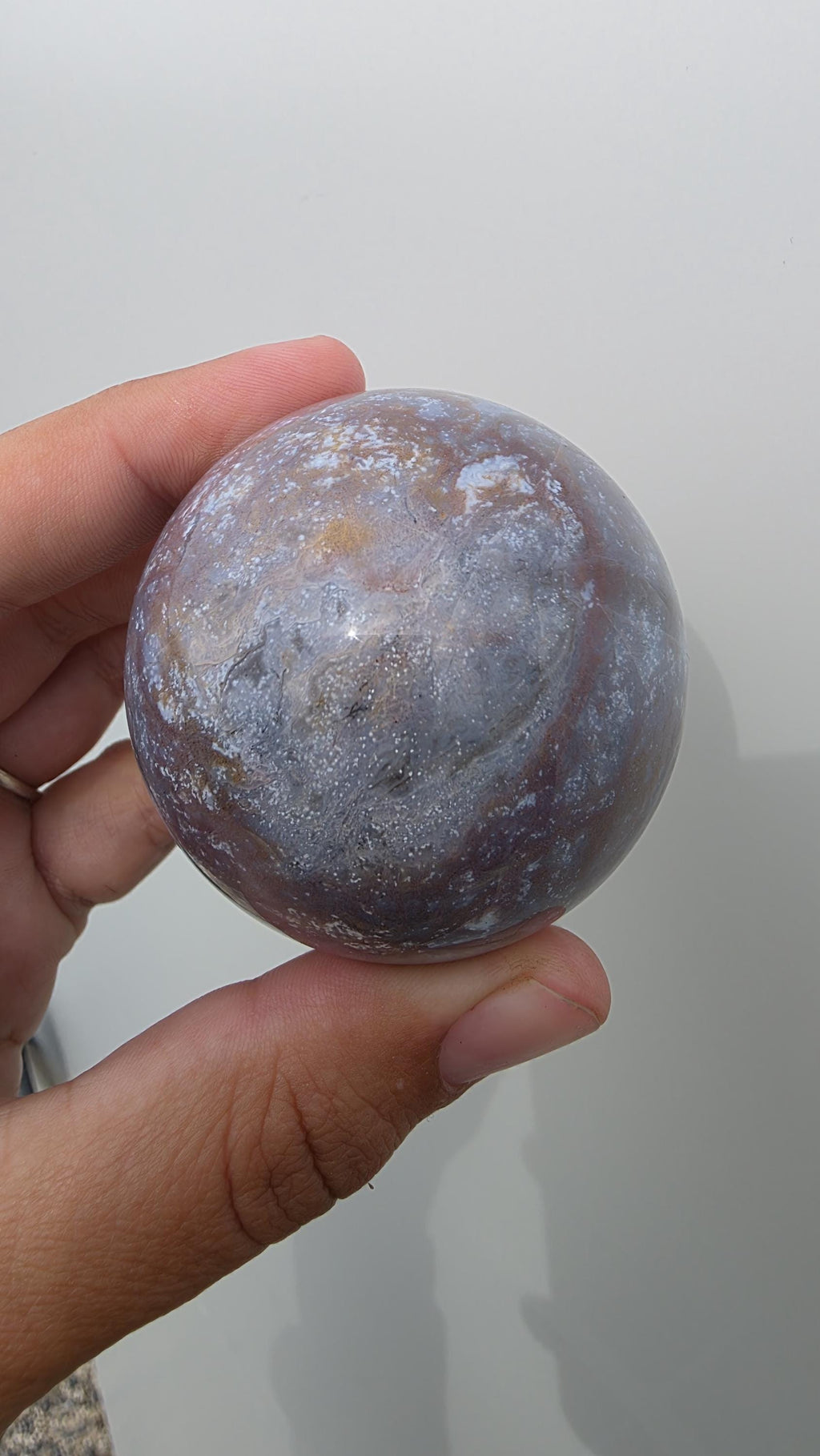 Ocean Jasper "seafoam" pattern sphere