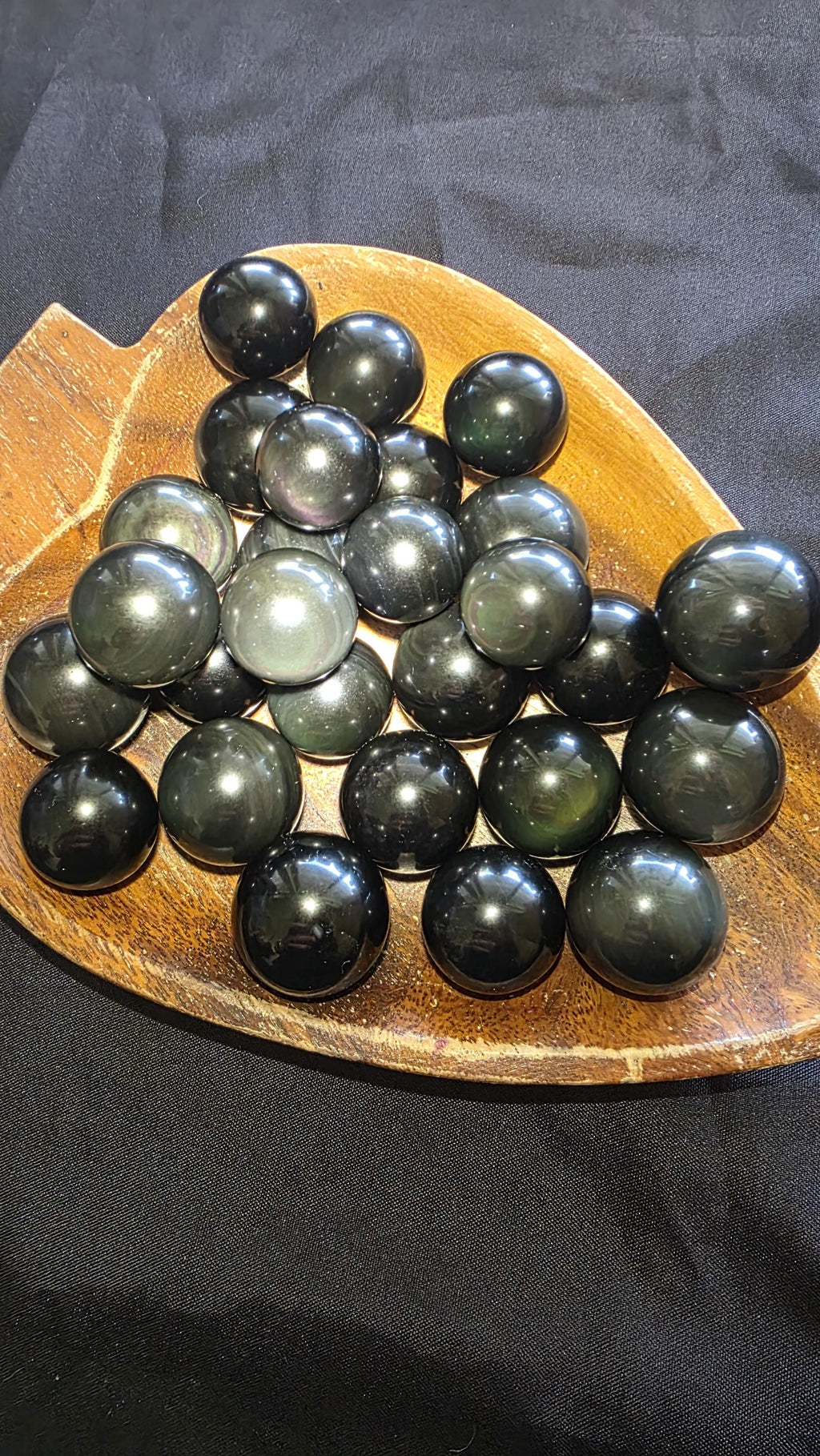 Mini Rainbow Obsidian Spheres Intuitively Chosen