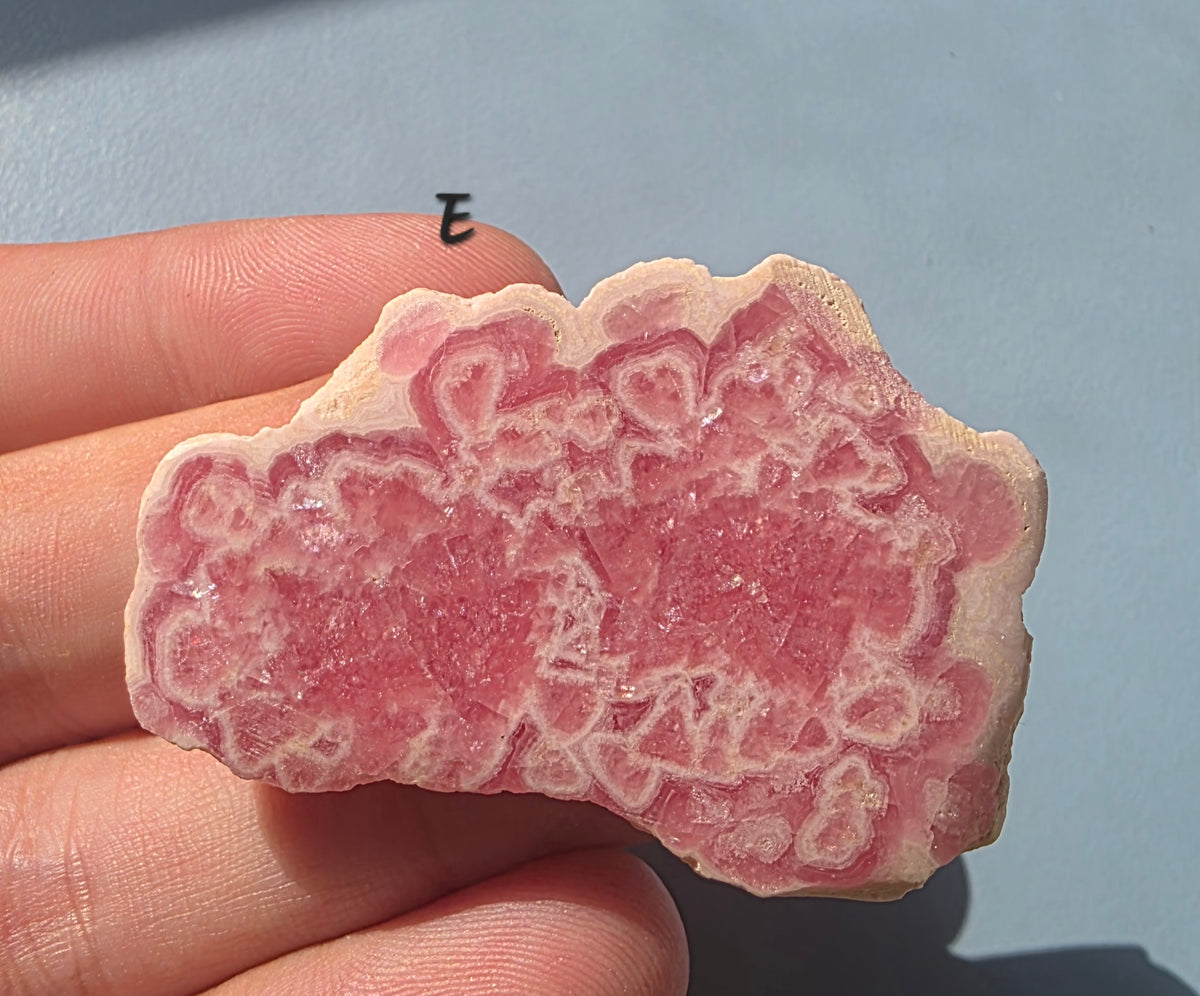 Rhodochrosite Slab from Capillitas Mine, Argentina – Half Polished Crystal Slice