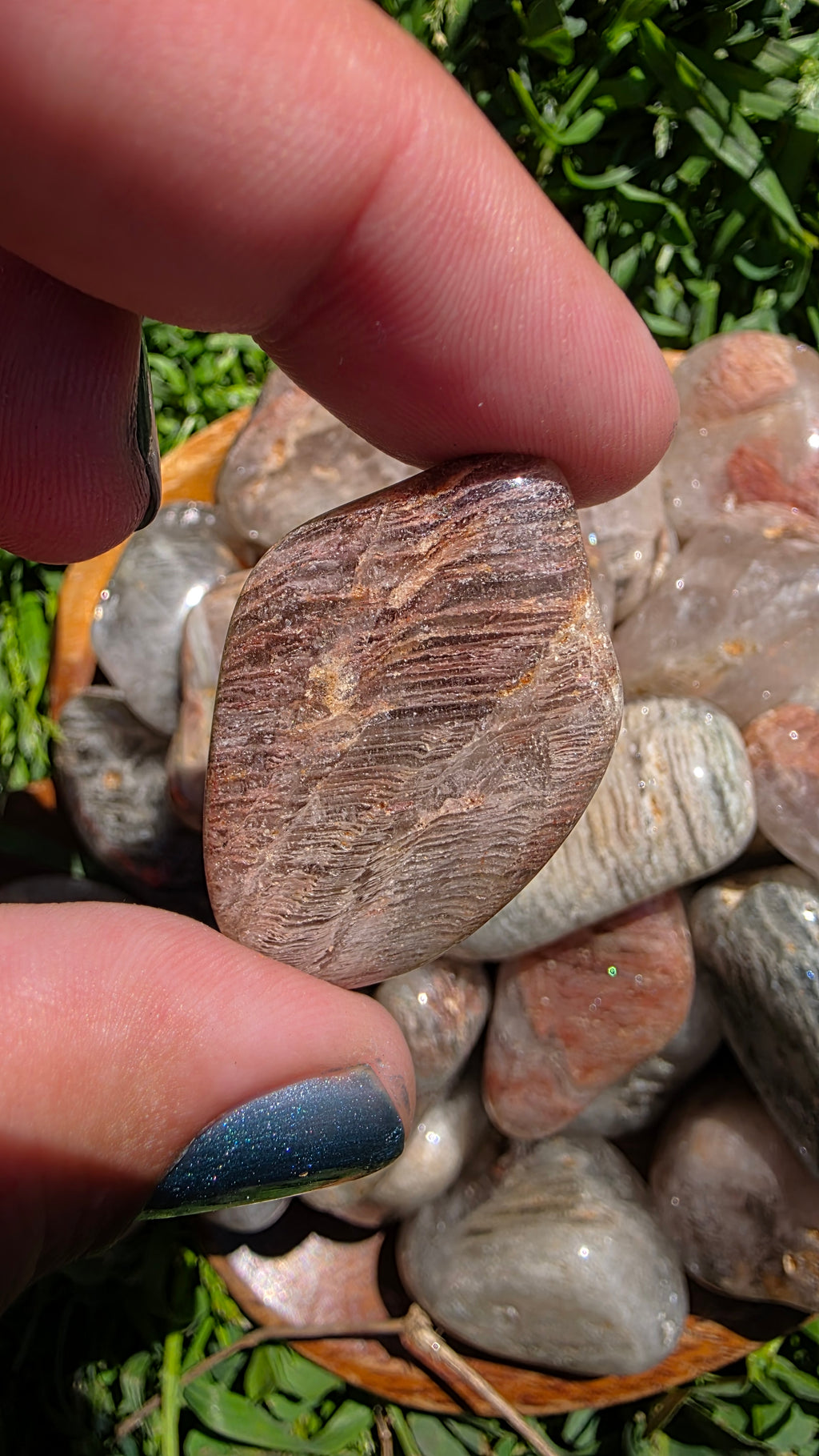 Natural Thousand Layer Quartz Tumblestones – Intuitively Chosen