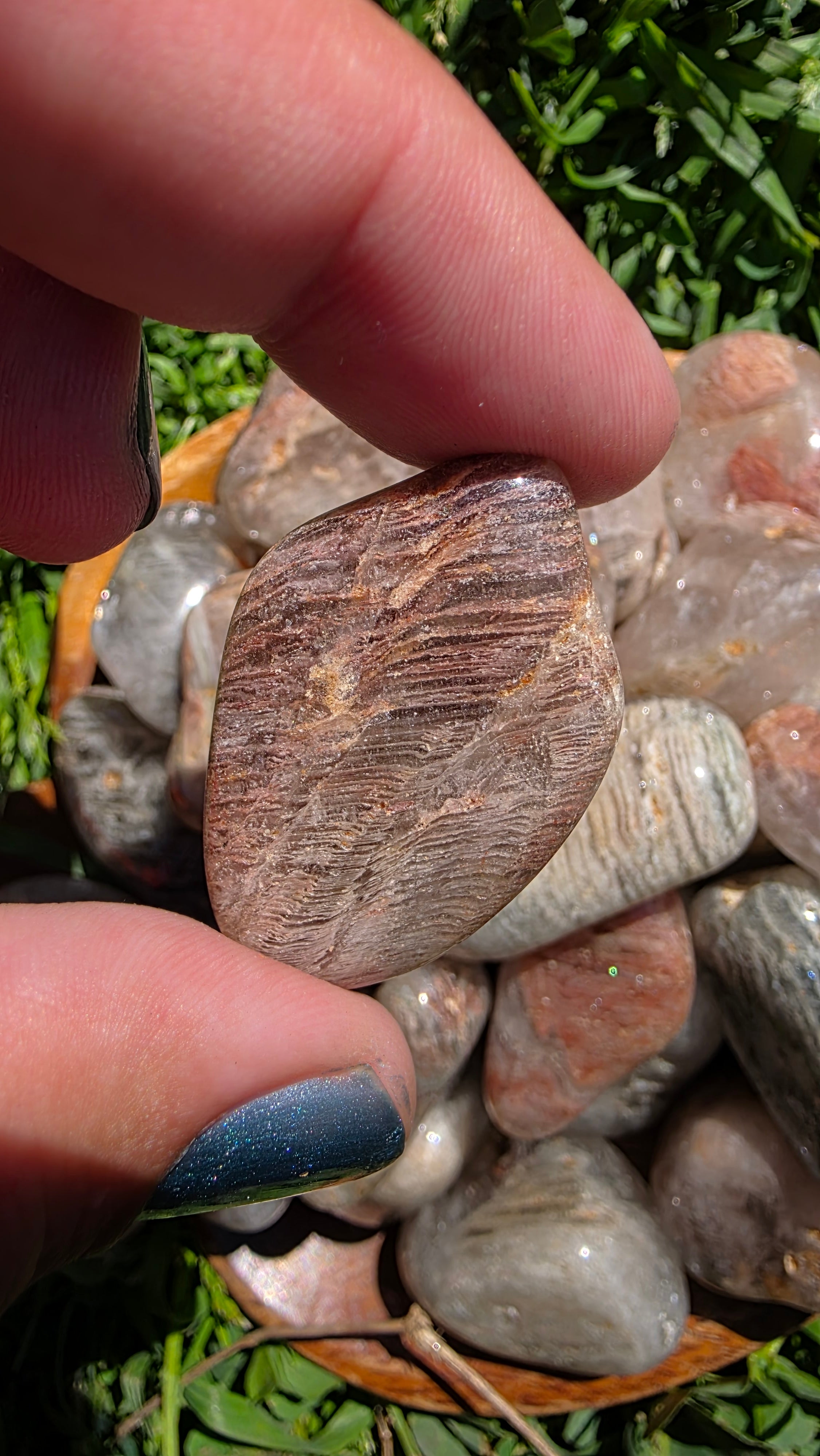 Natural Thousand Layer Quartz Tumblestones – Intuitively Chosen