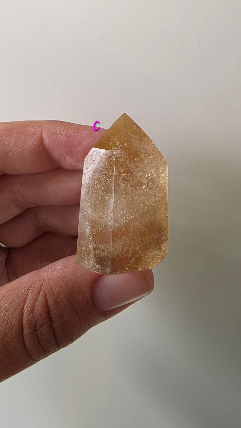 Polished natural citrine small points