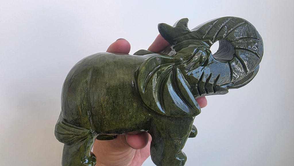 Carved Serpentine Elephant – Intuitively Chosen 1.2kgs