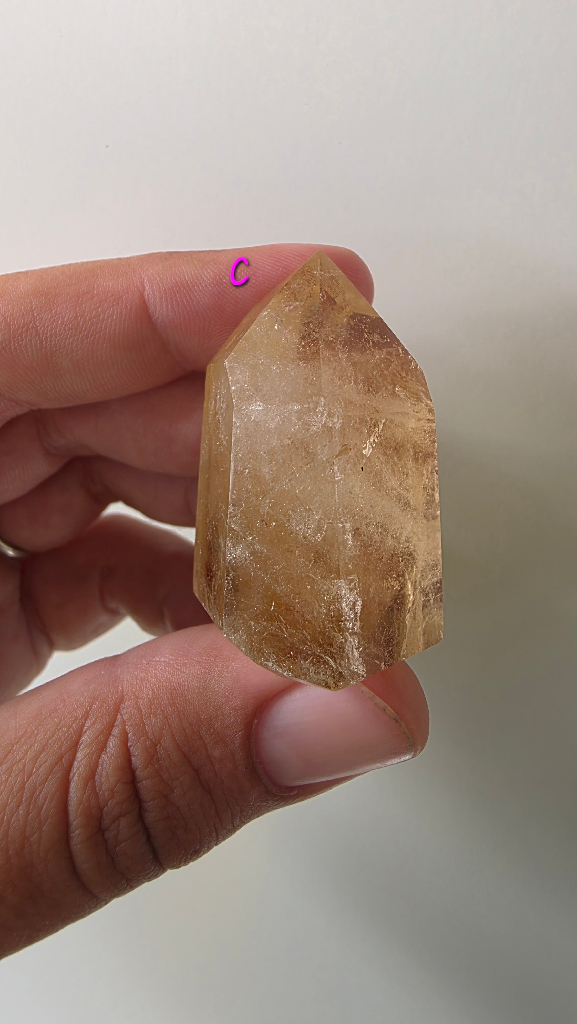 Polished natural citrine small points