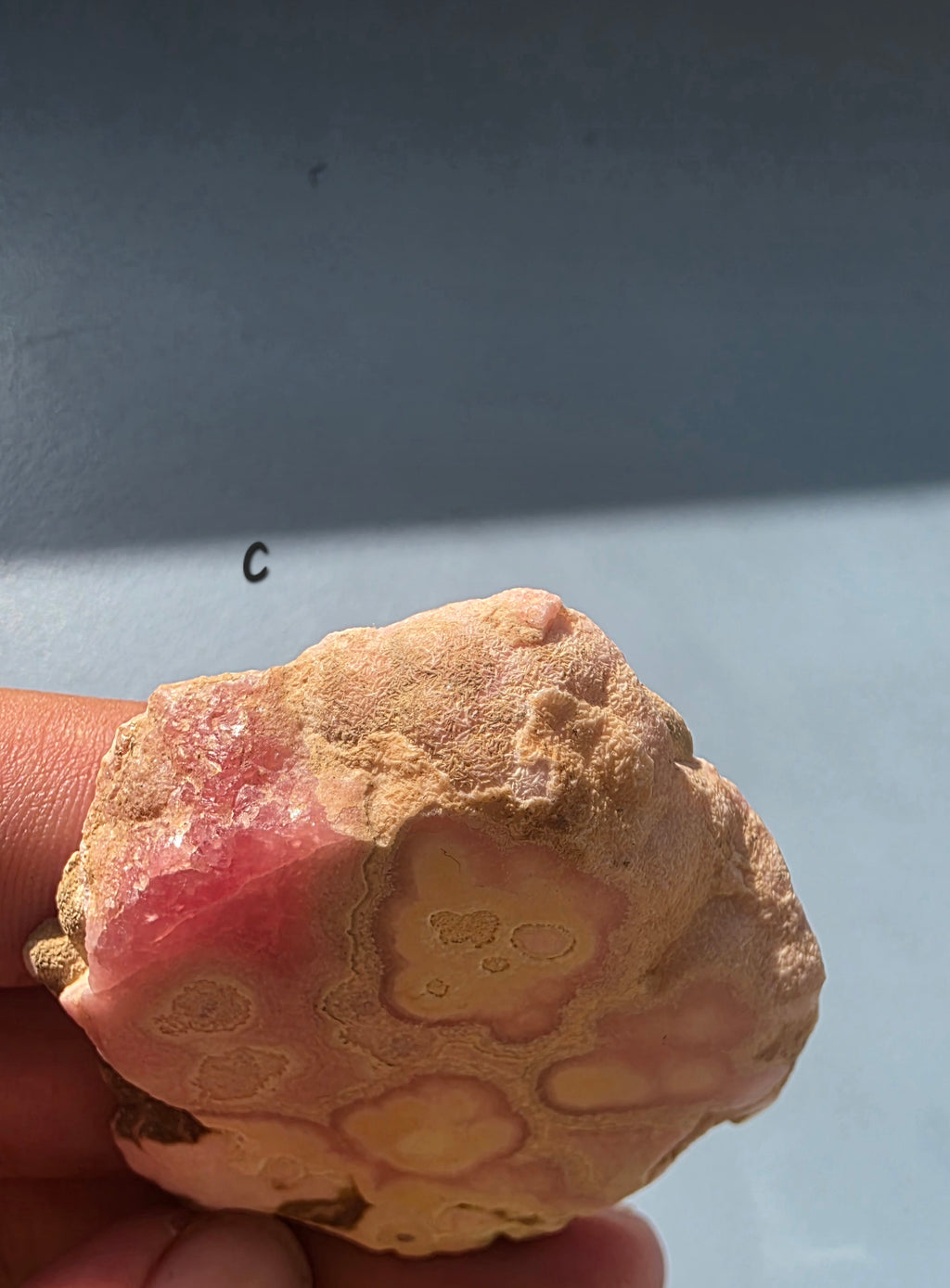 Rhodochrosite Slab from Capillitas Mine, Argentina – Half Polished Crystal Slice