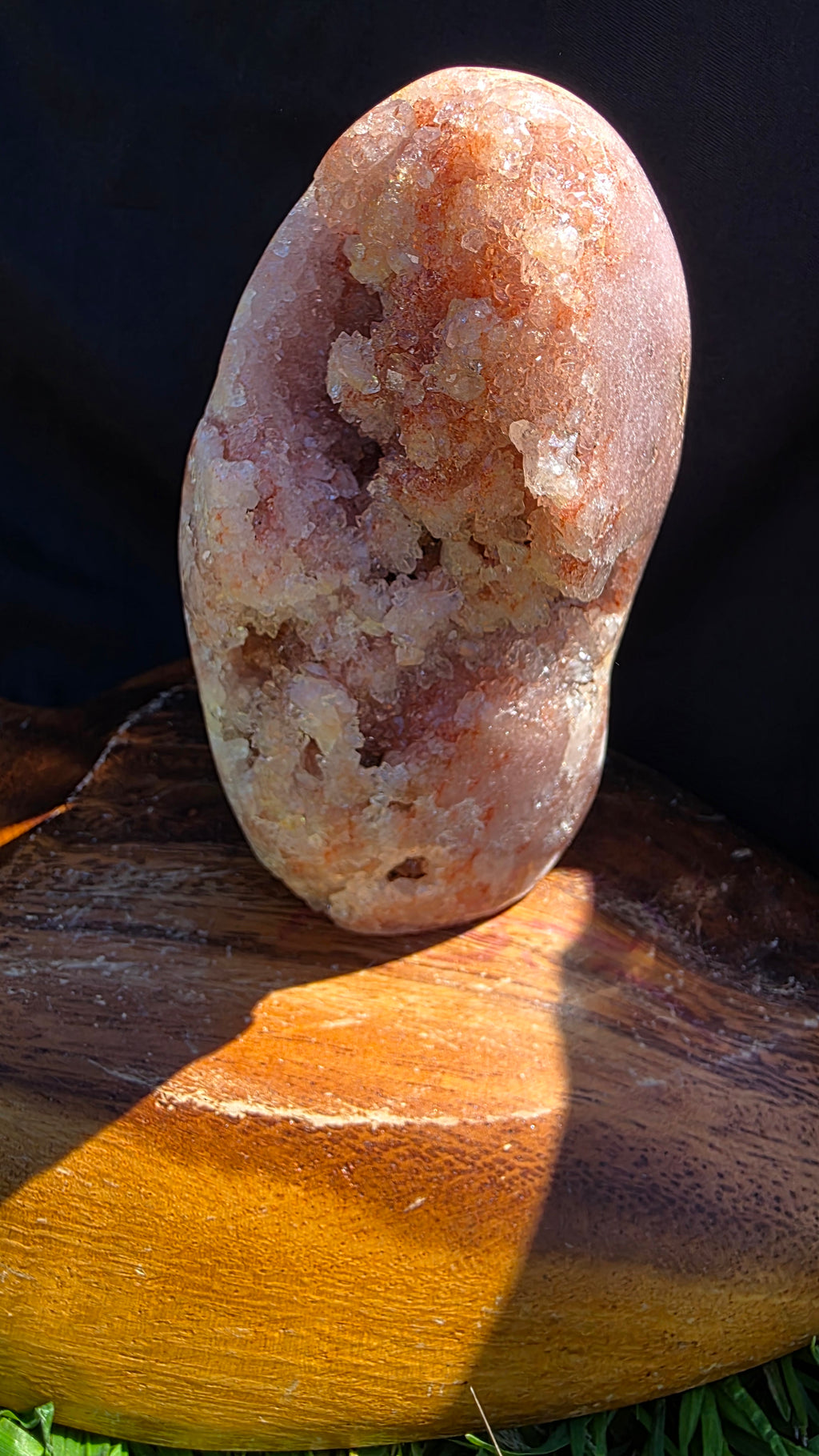 10cm Pink Amethyst Crystal Geode 350g, Raw Cluster Mineral Specimen