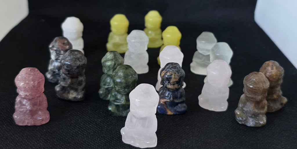Mini Crystal Baby Buddha Statues (3cm)
