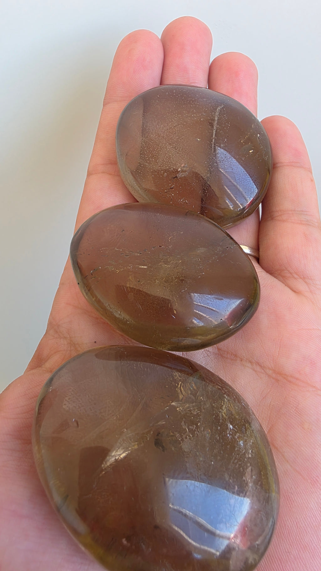 Smokey Quartz Palm Stones – (Intuitively Chosen)