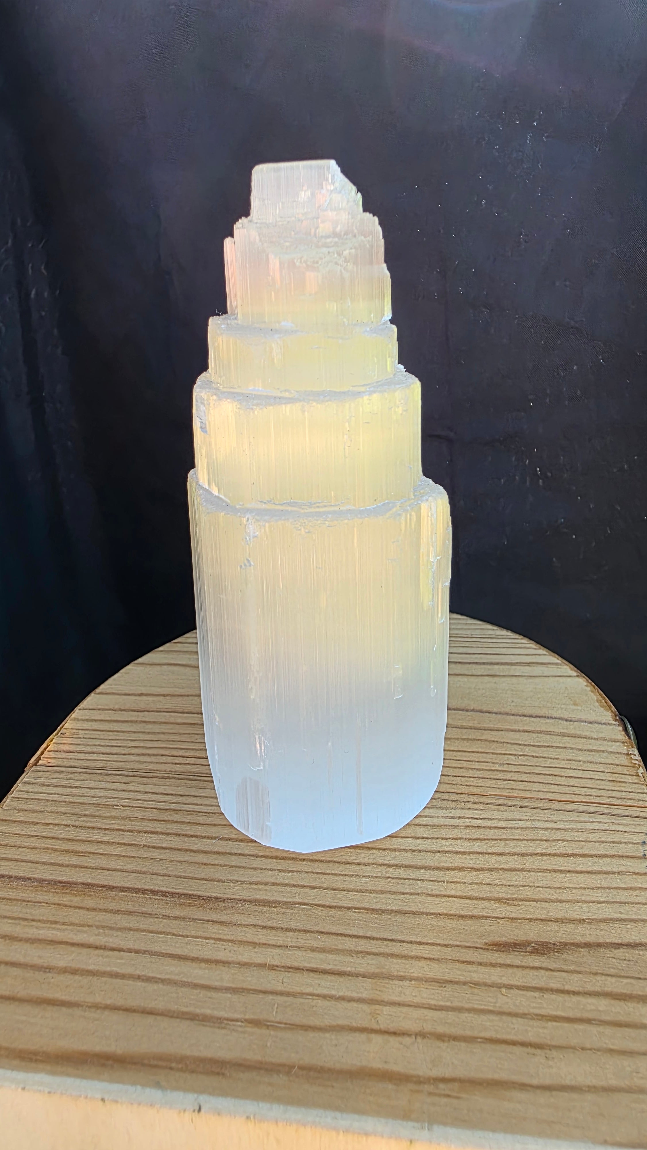 Selenite (Satin Spar) Tower – 10cm Crystal Point