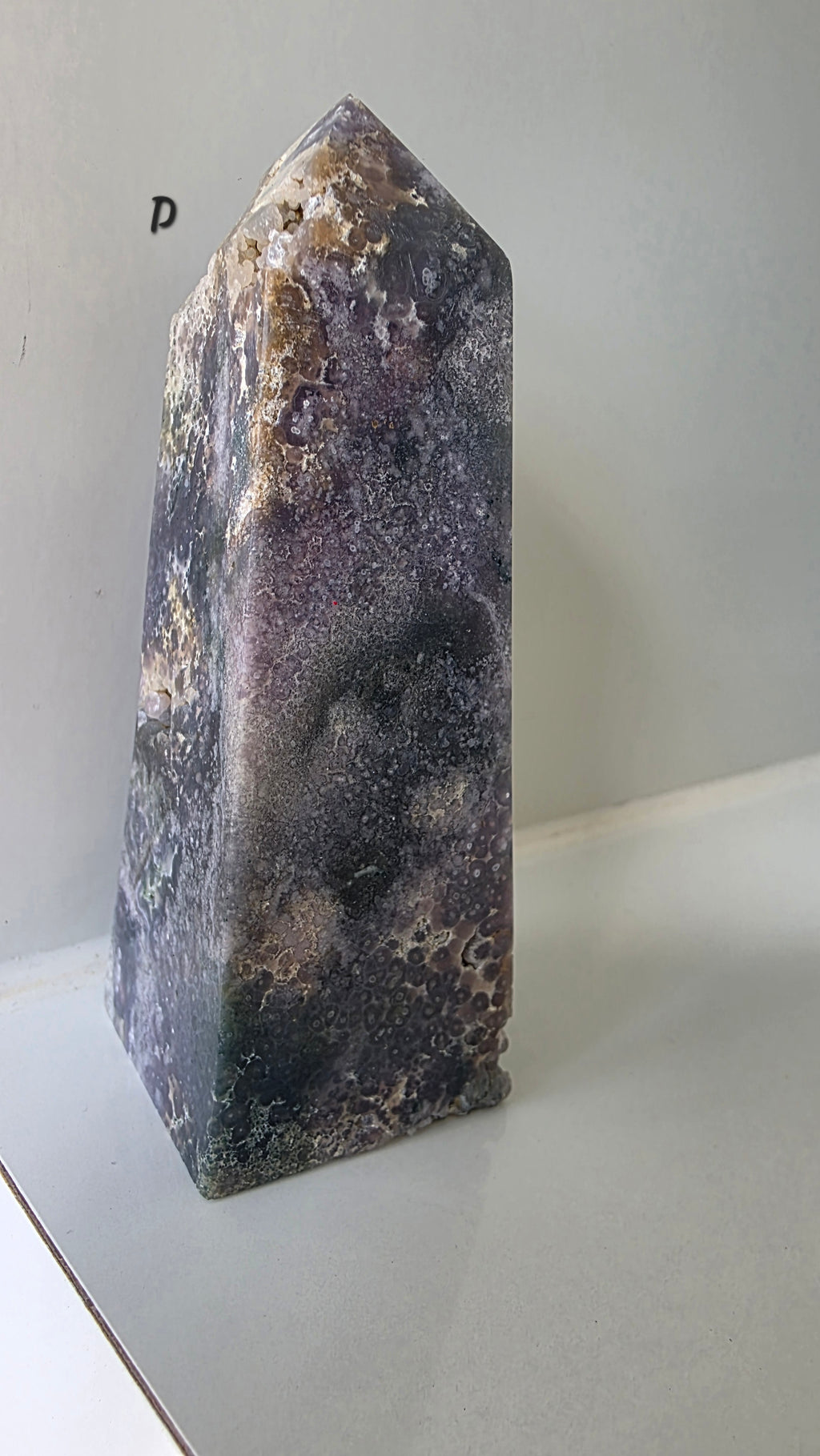 Polished Grape Agate Points: Botryoidal Chalcedony Towers (9.5-10cm)