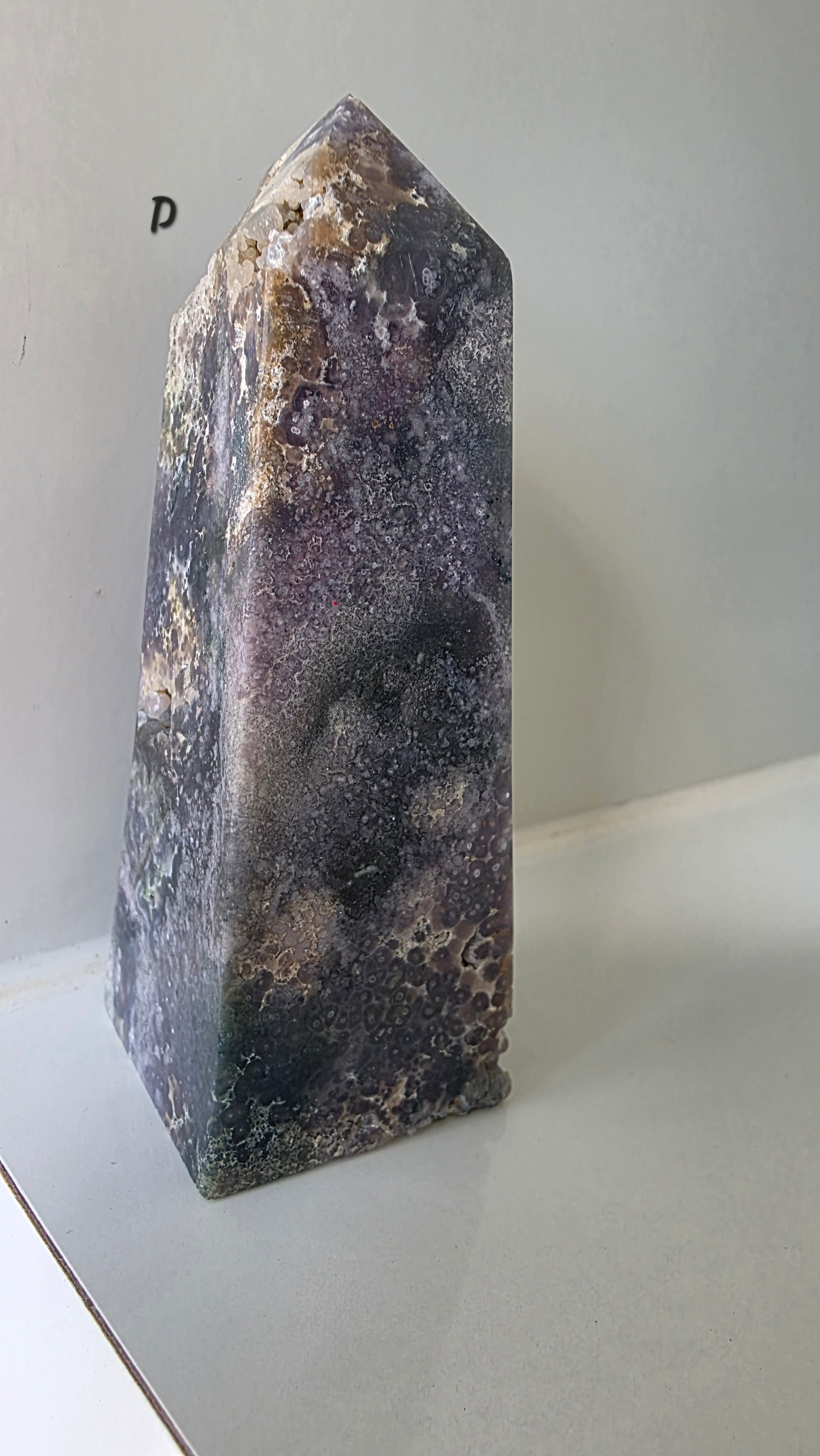 Polished Grape Agate Points: Botryoidal Chalcedony Towers (9.5-10cm)