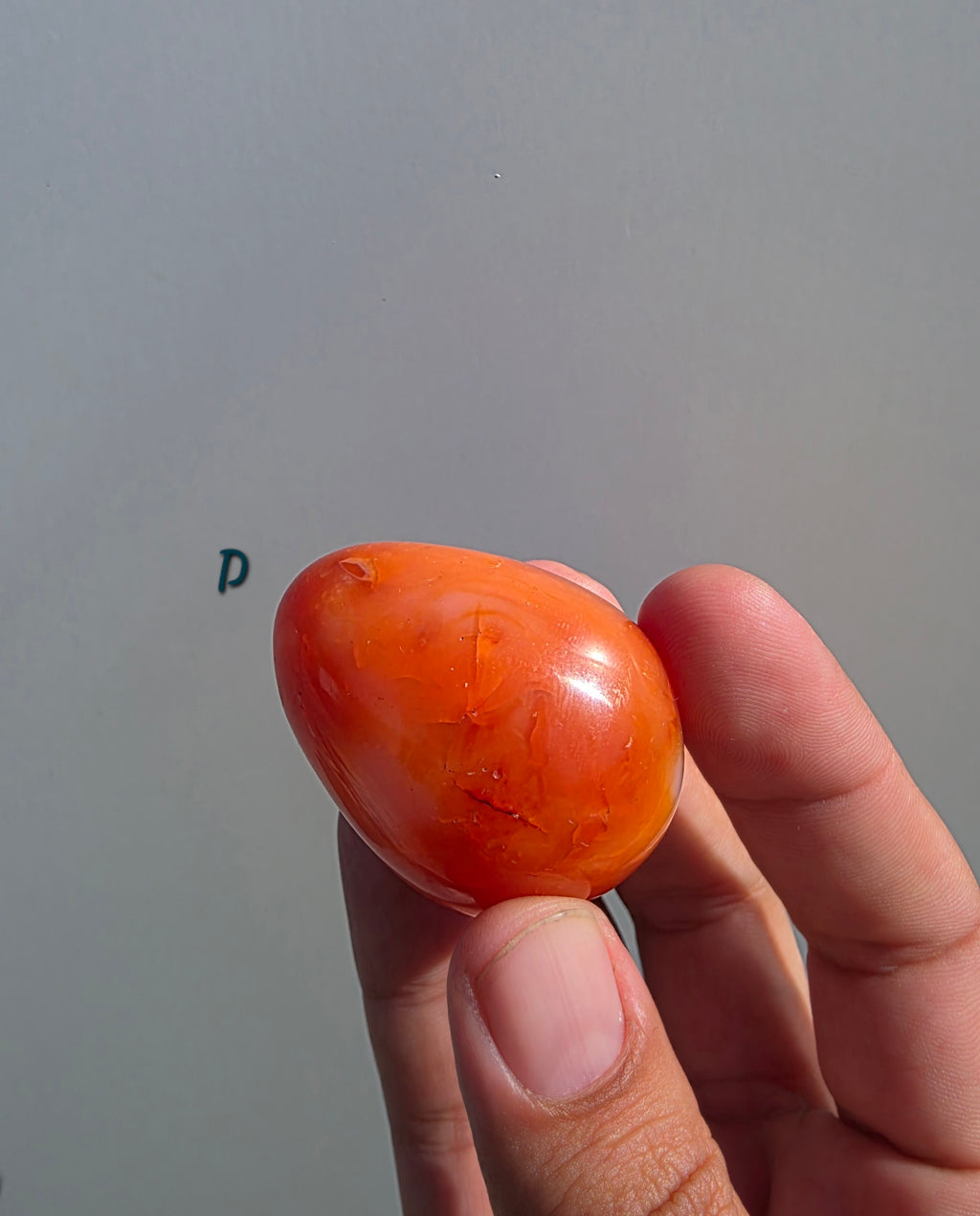 Polished Carnelian Crystal Egg