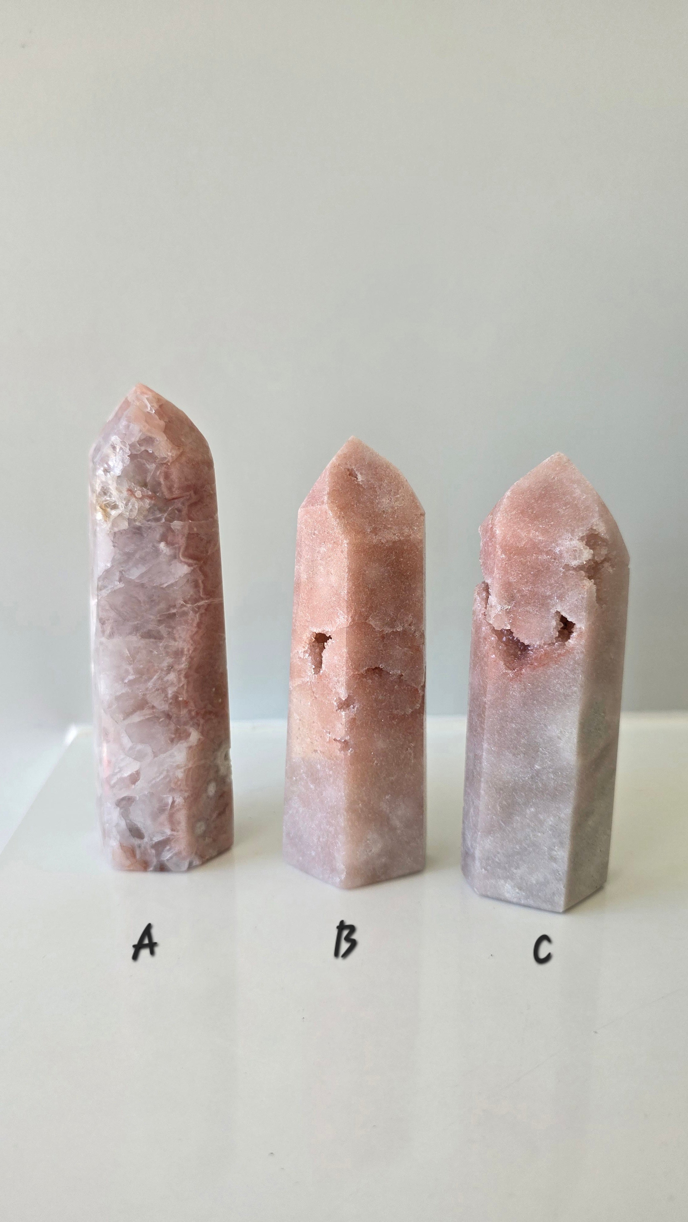 Natural Pink Amethyst Crystal Tower Point – Choose Your Unique Piece