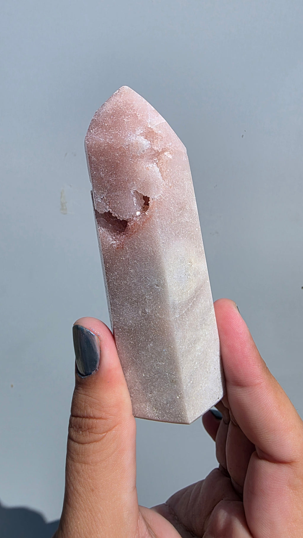 Natural Pink Amethyst Crystal Tower Point – Choose Your Unique Piece
