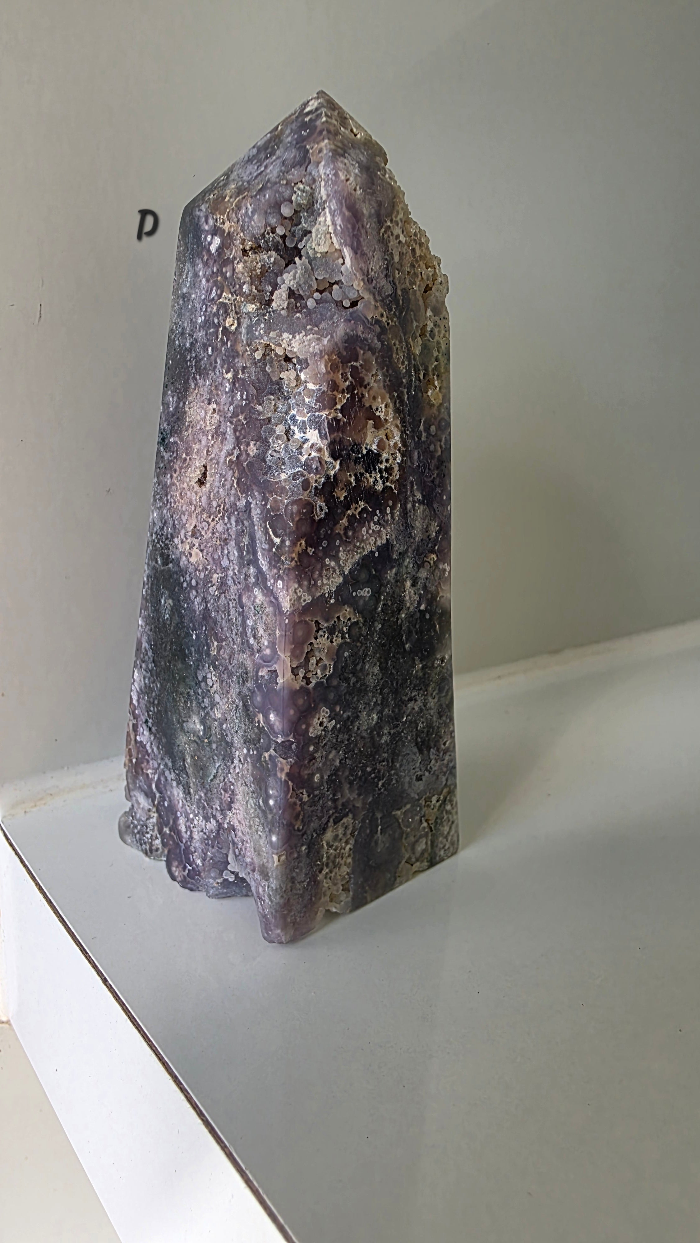Polished Grape Agate Points: Botryoidal Chalcedony Towers (9.5-10cm)