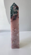 Breathtaking Brazilian Pink Amethyst & Green Jasper Tower (478g)