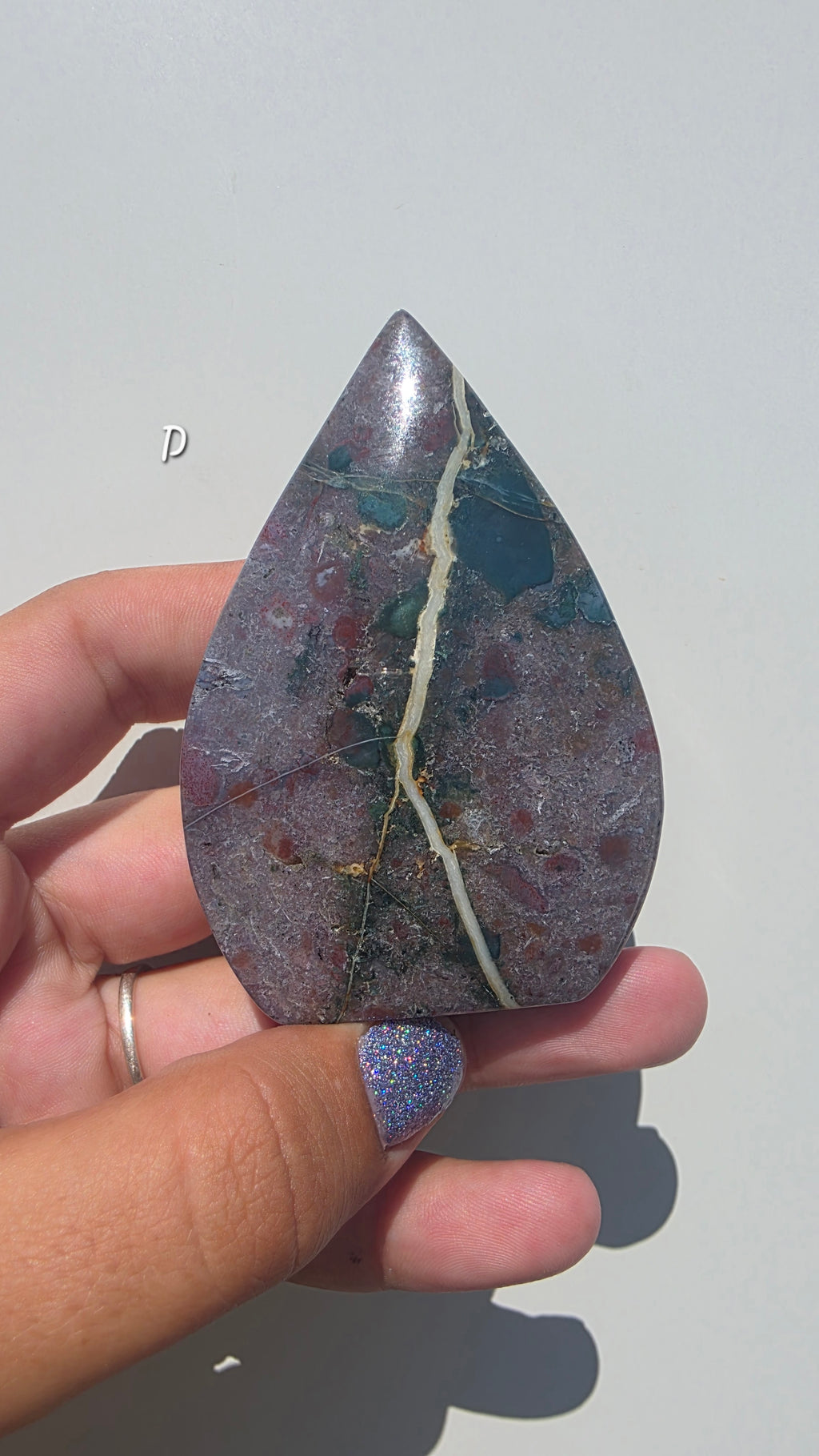 Natural Ocean Jasper Tear-drop Carving – Hand-Selected Pieces (small)