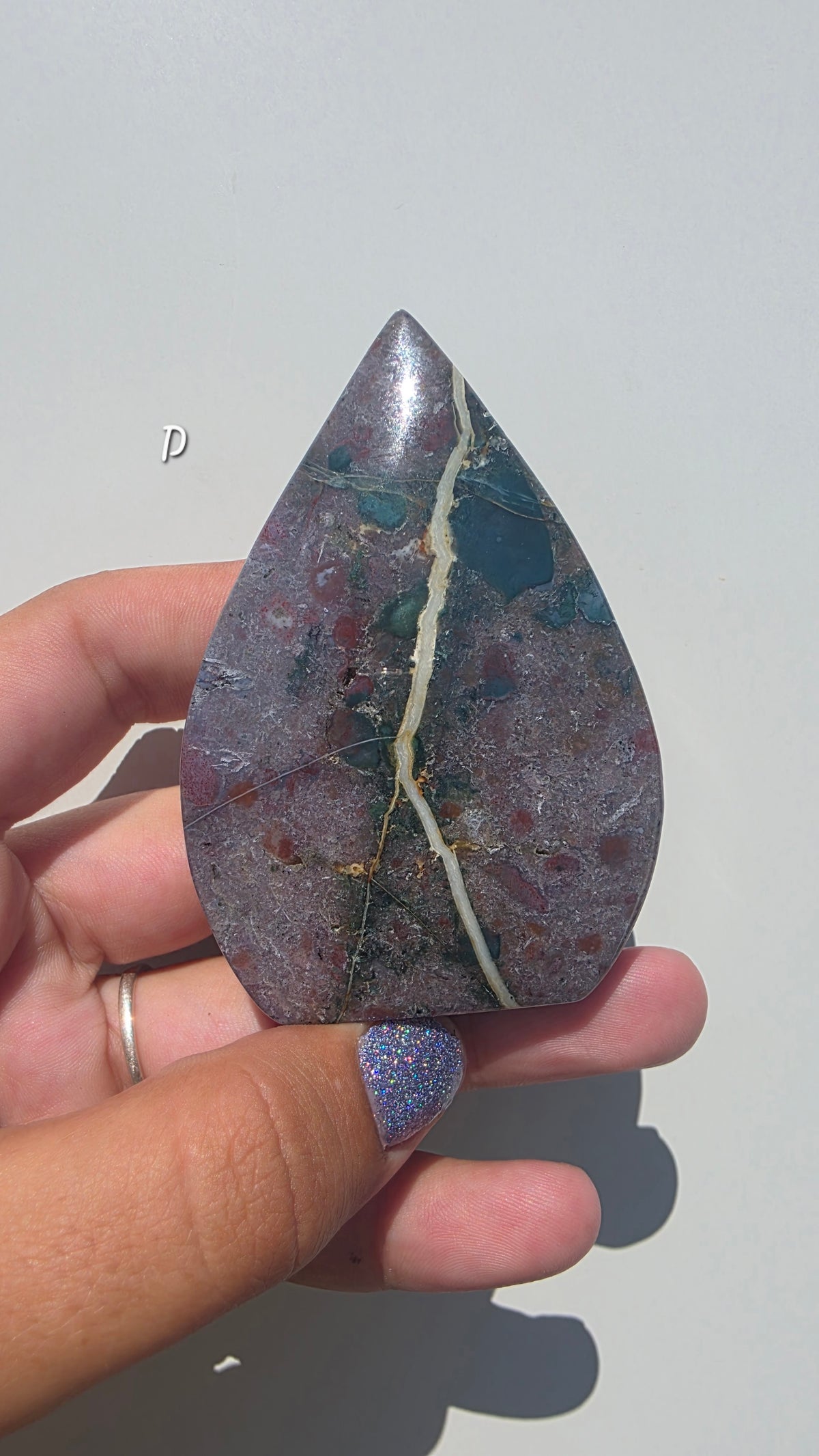 Natural Ocean Jasper Tear-drop Carving – Hand-Selected Pieces (small)