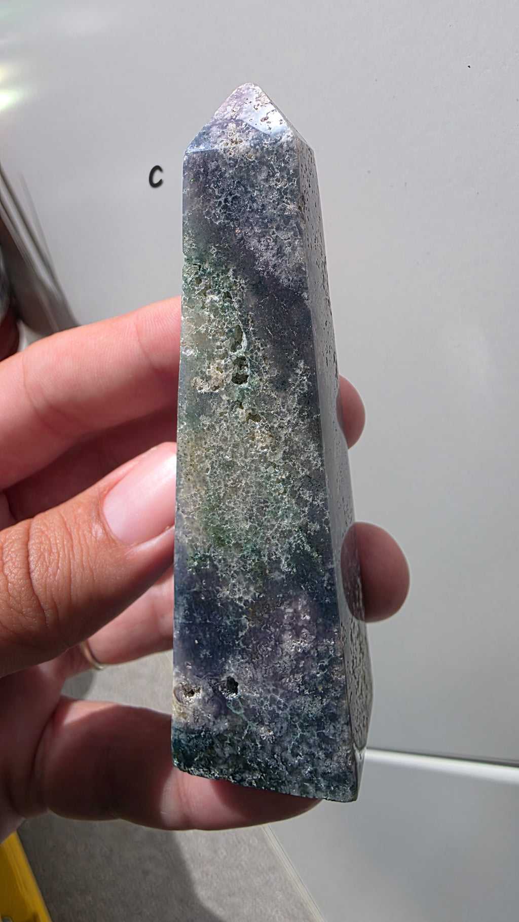 Polished Grape Agate Points: Botryoidal Chalcedony Towers (9.5-10cm)