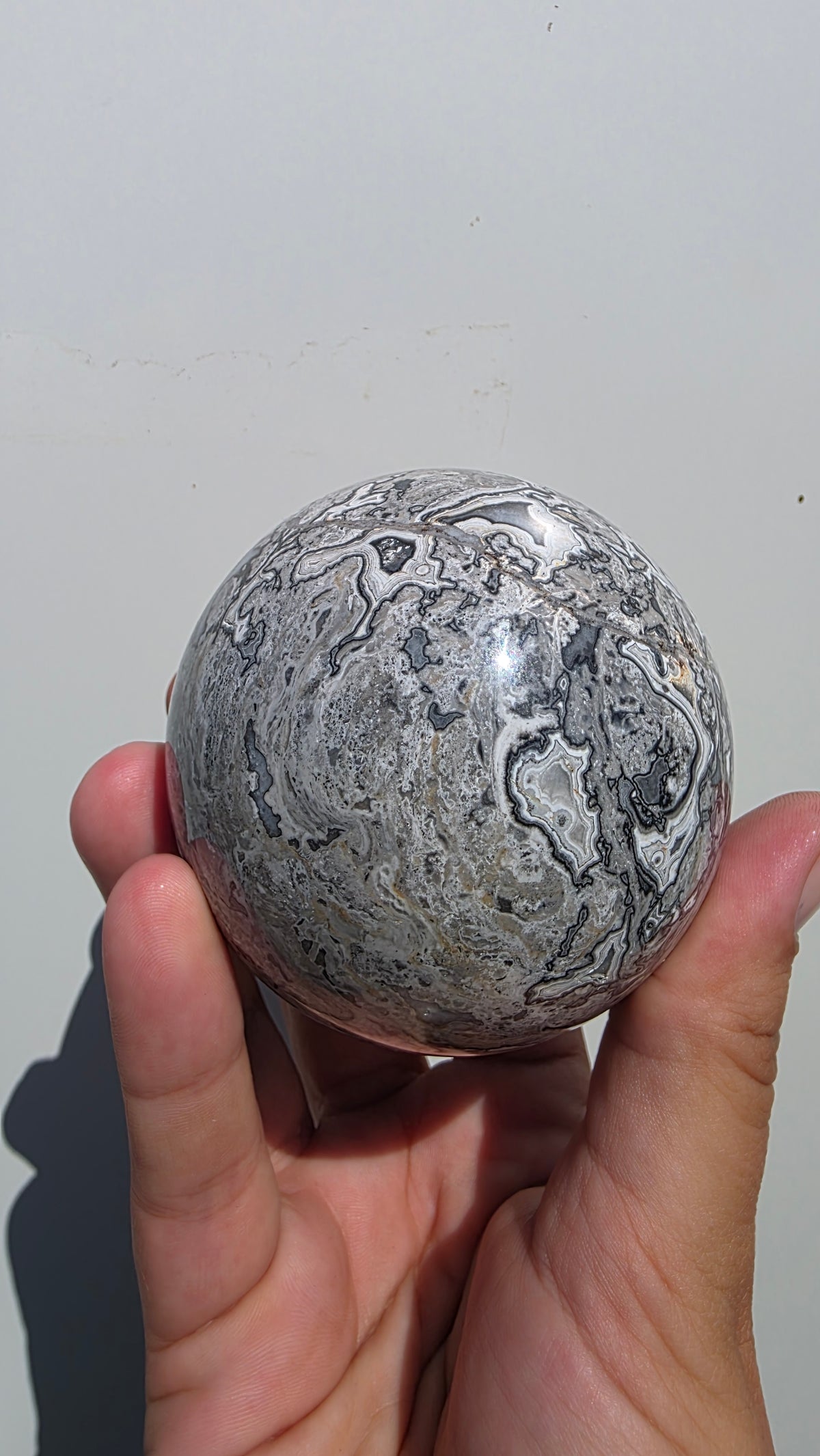 Natural Picasso Jasper Crystal Sphere - 7.5cm / 714g