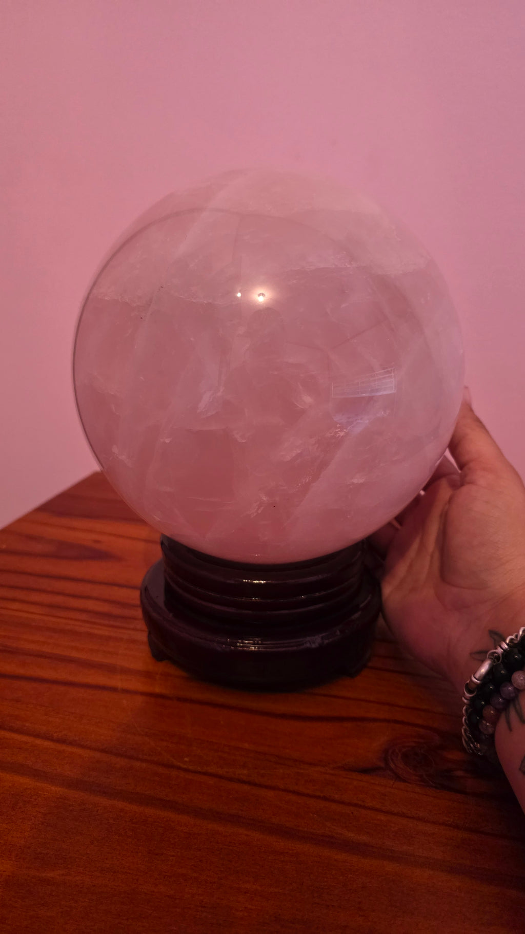 Stunning 20cm Rose Quartz Crystal Sphere (9.47kg)