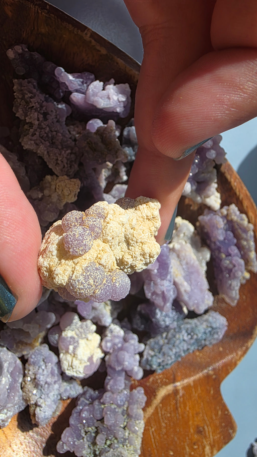Mini Raw Grape Agate Clusters – Intuitively Chosen
