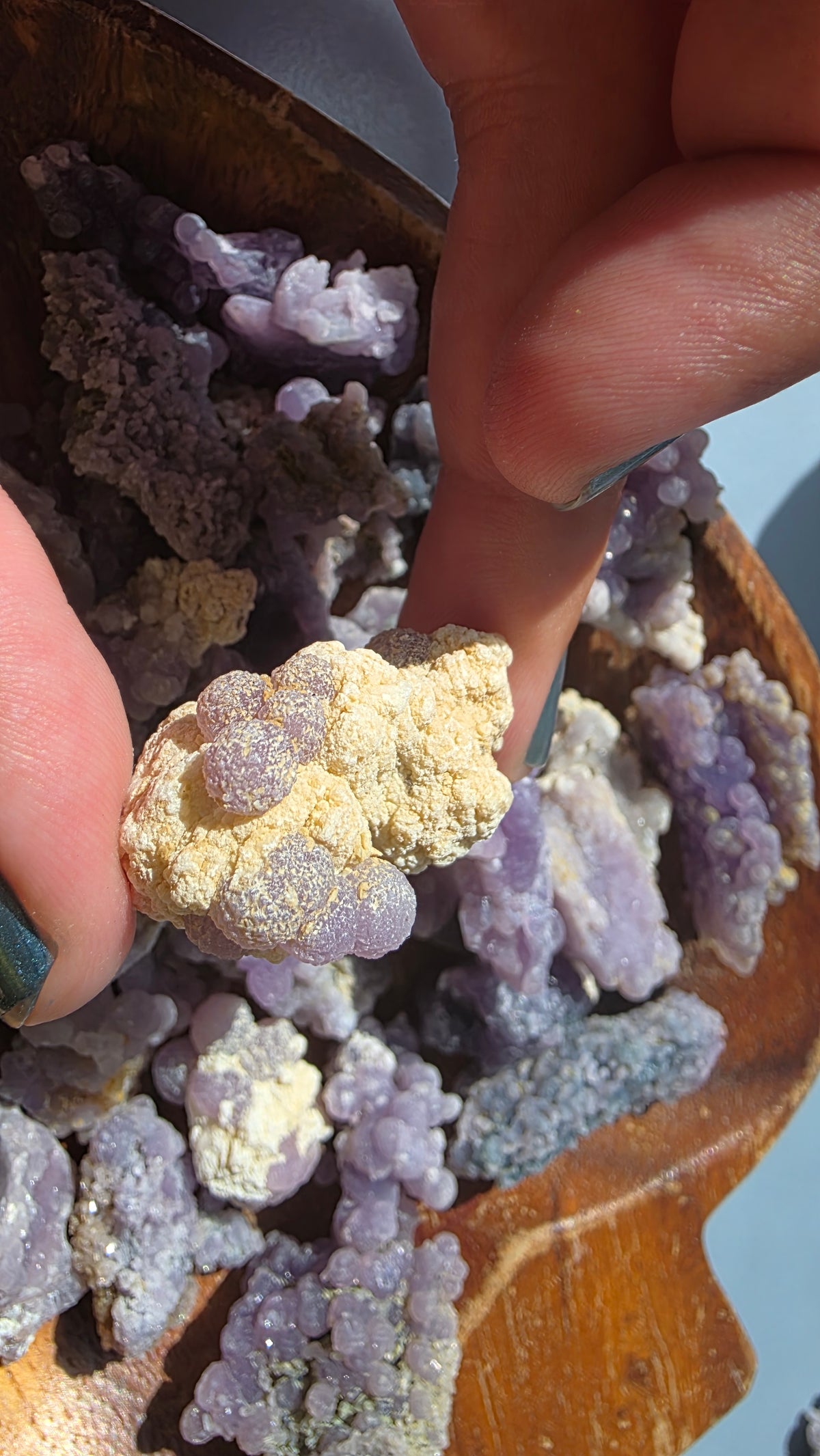 Mini Raw Grape Agate Clusters – Intuitively Chosen