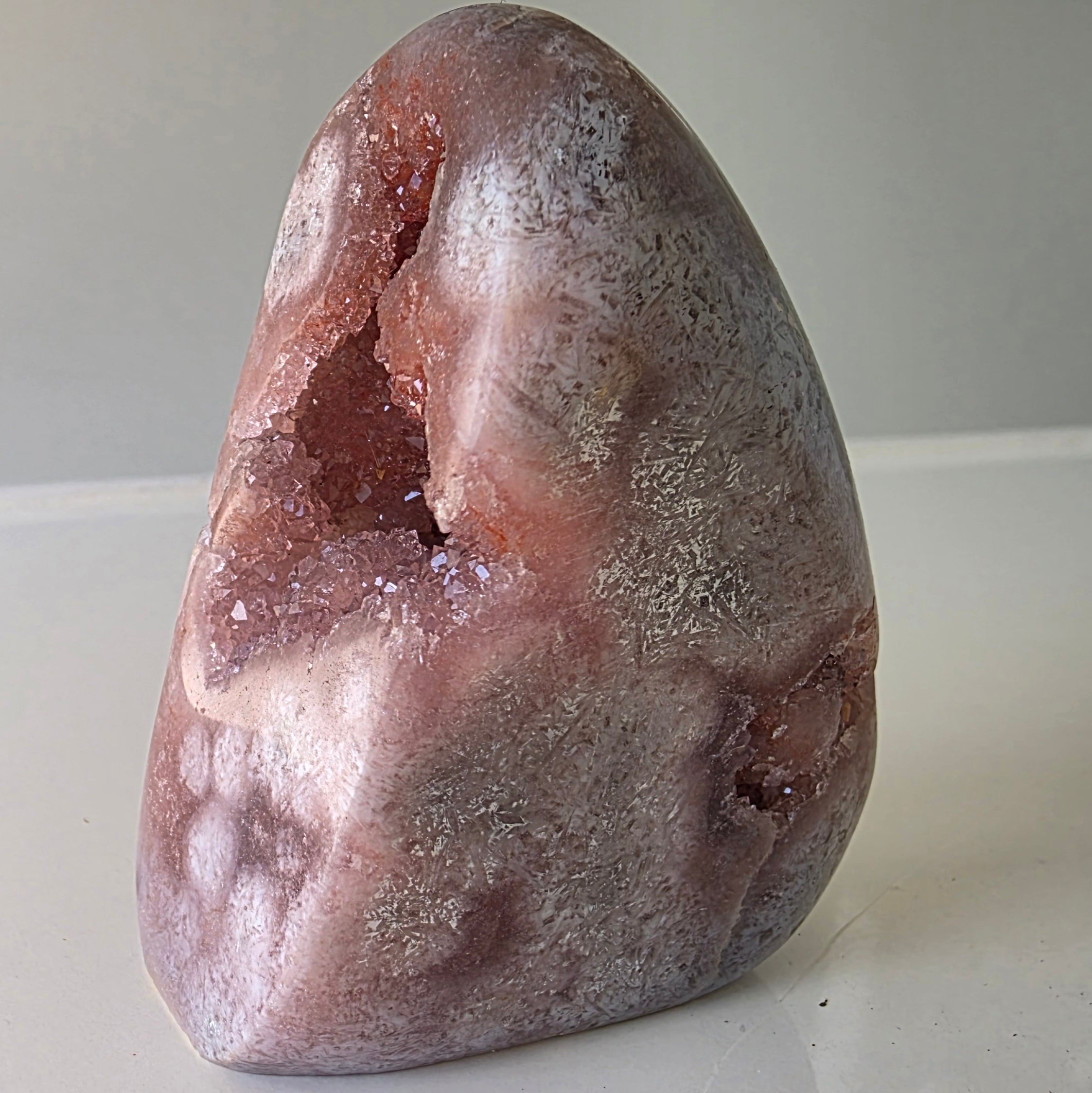 Sparkling Pink Amethyst Freeform Geode