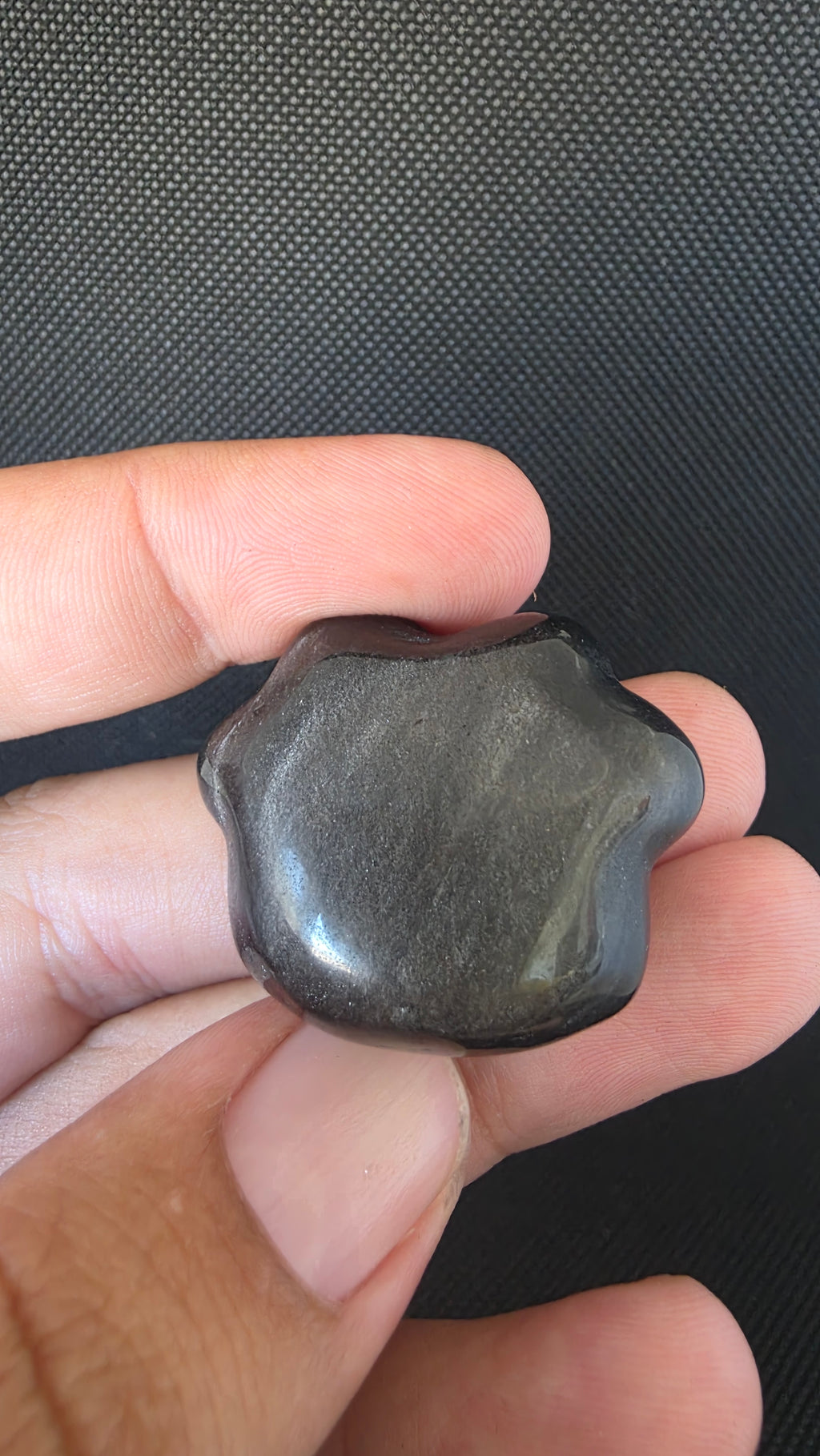 Silver Sheen Obsidian Paw Carving – Intuitively Chosen (3.2cm x 2.6cm)