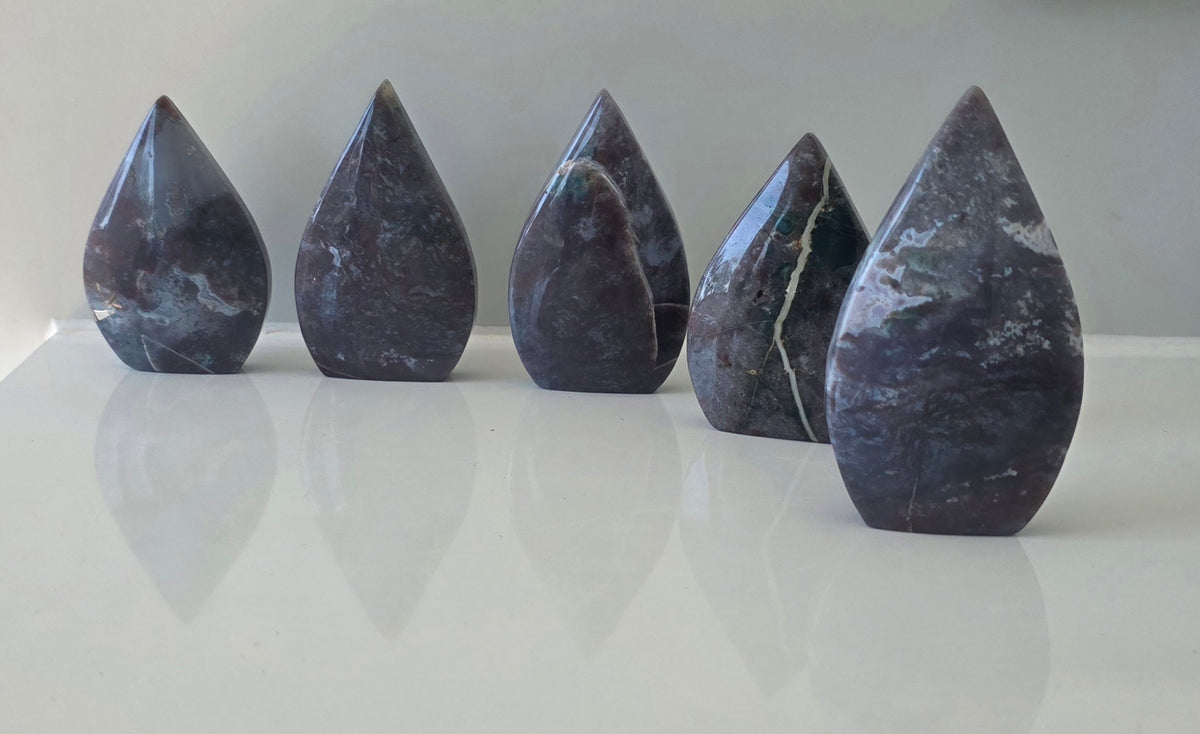 Natural Ocean Jasper Tear-drop Carving – Hand-Selected Pieces (small)