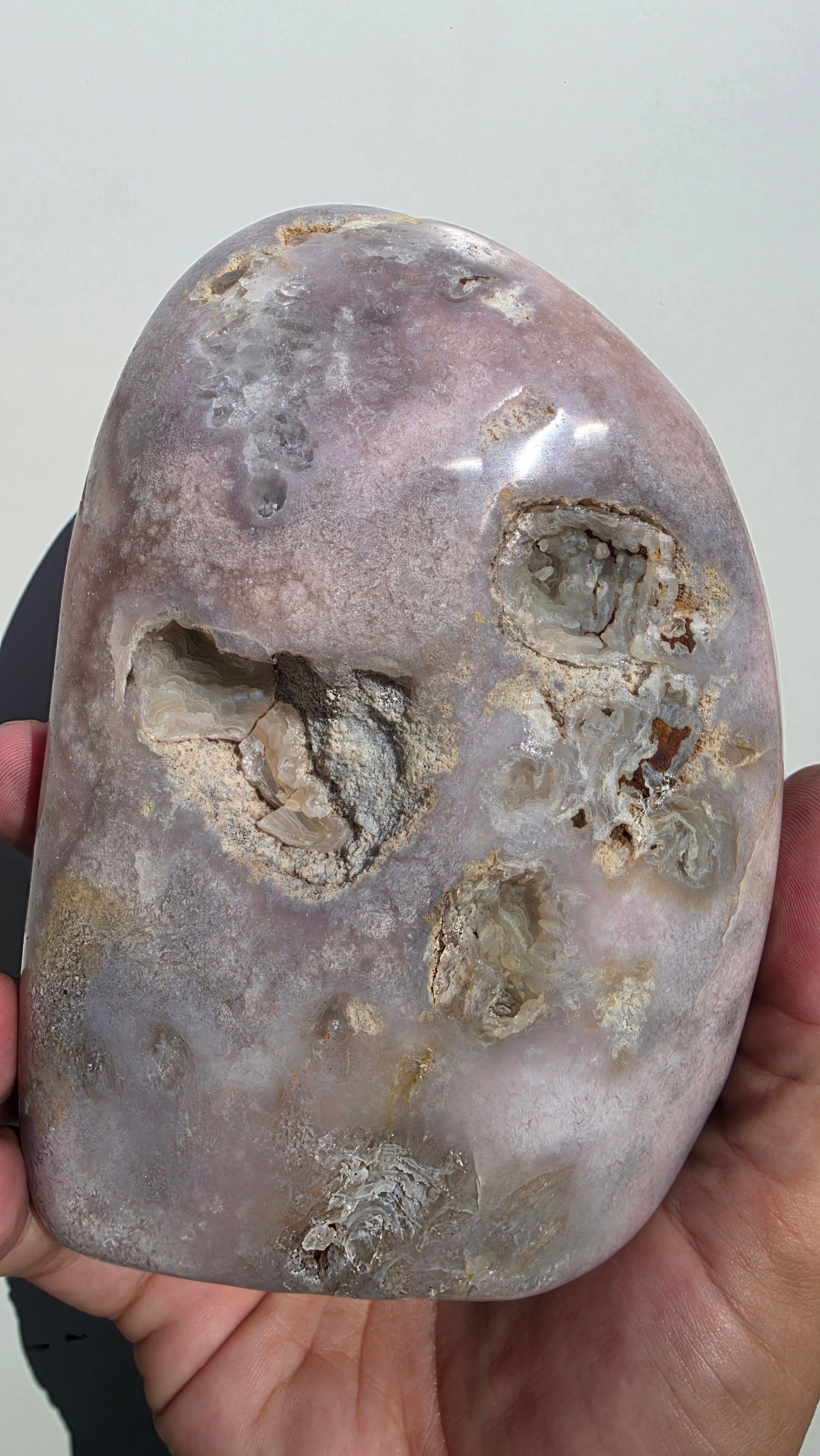 Premium Brazilian Pink Amethyst Cut-Base Geode | 1.5kg Statement Crystal