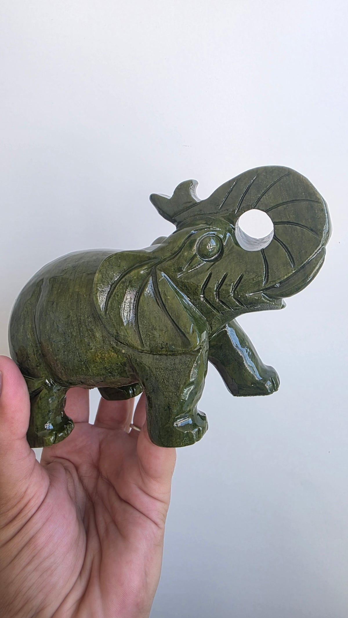 Carved Serpentine Elephant – Intuitively Chosen 1.2kgs