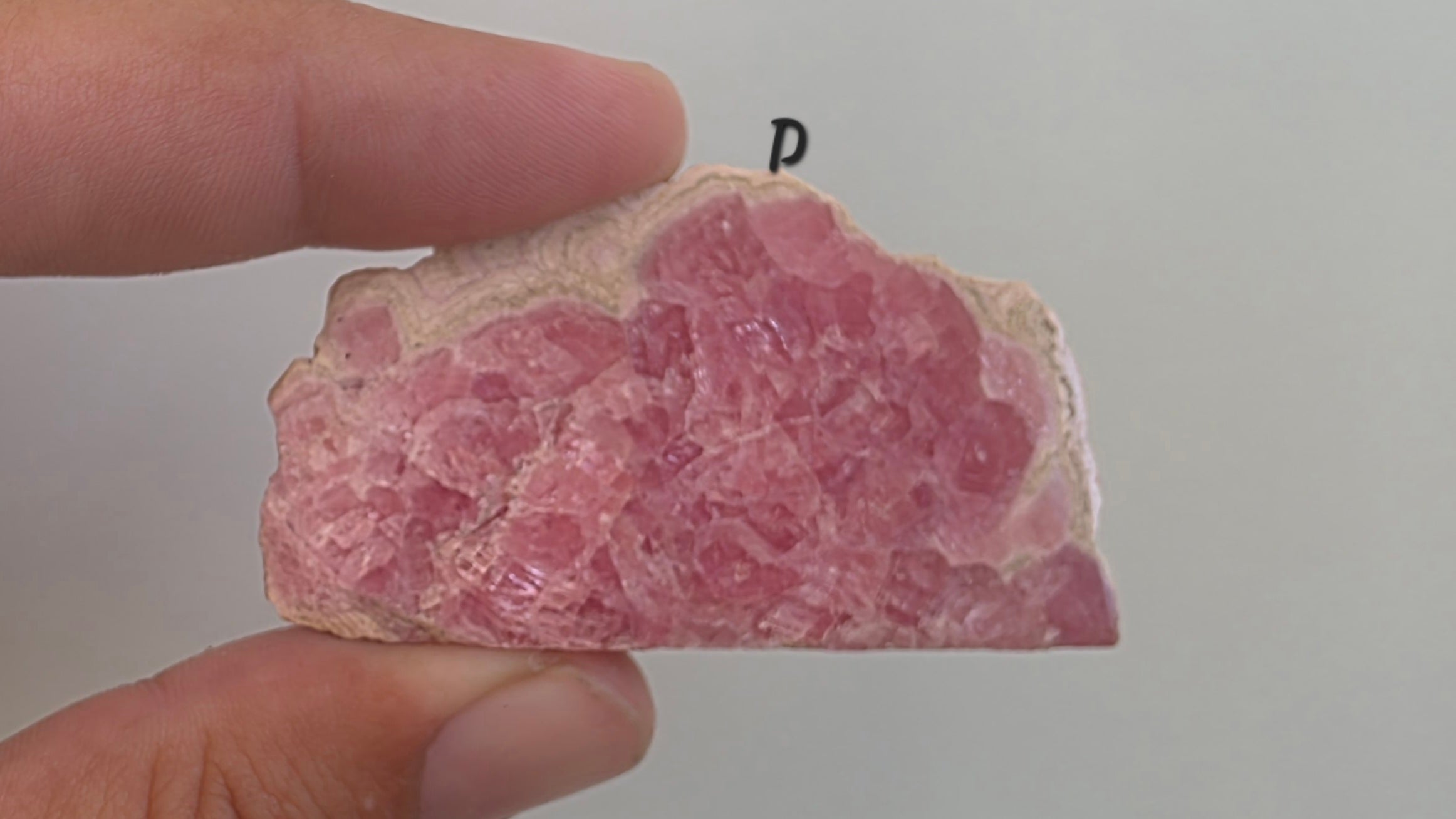 Rhodochrosite Slab from Capillitas Mine, Argentina – Half Polished Crystal Slice