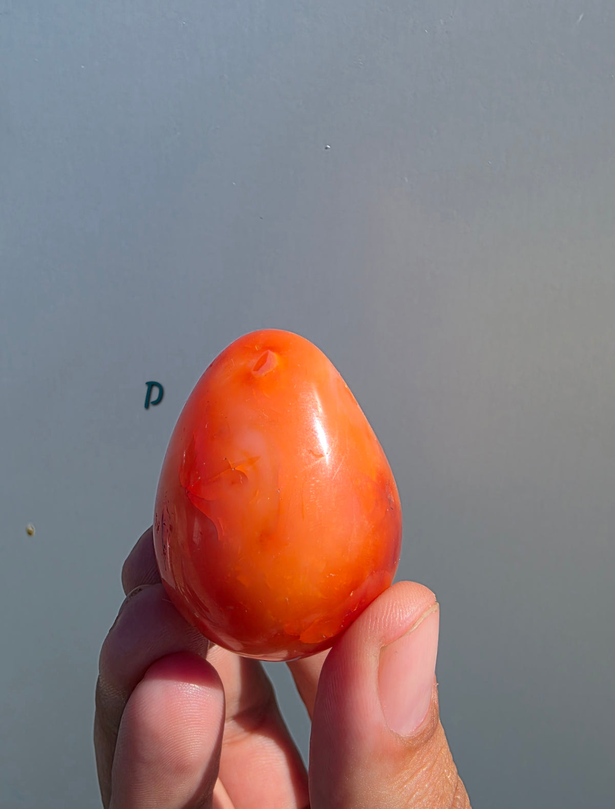Polished Carnelian Crystal Egg