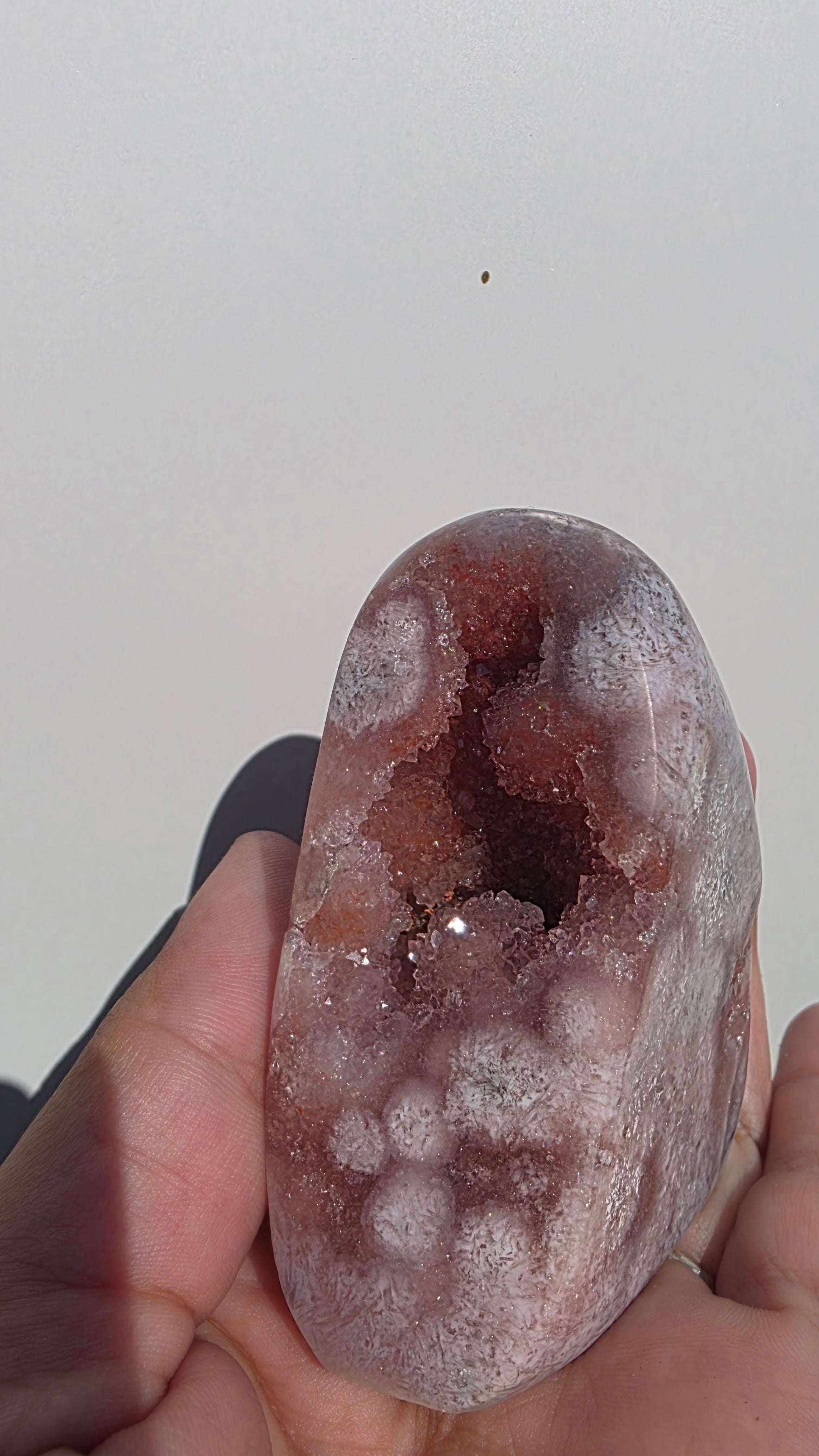 Sparkling Pink Amethyst Freeform Geode