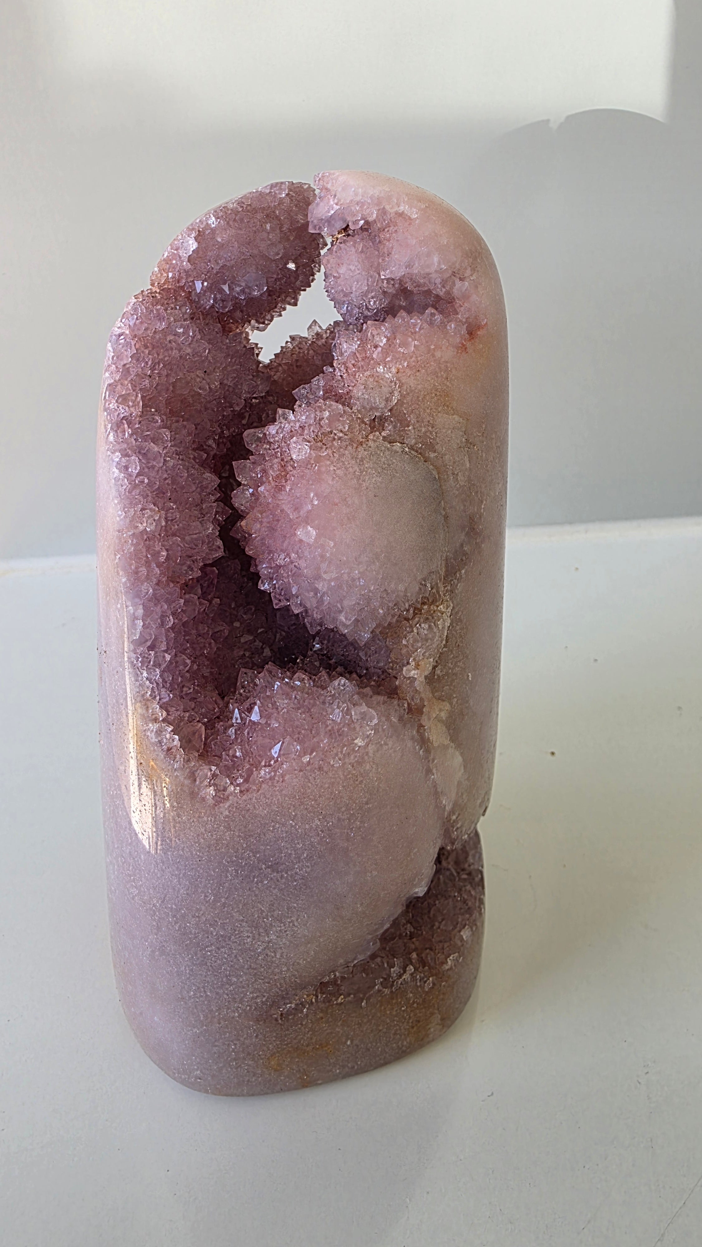 Natural Pink Amethyst Geode Tower / Freeform (828g)