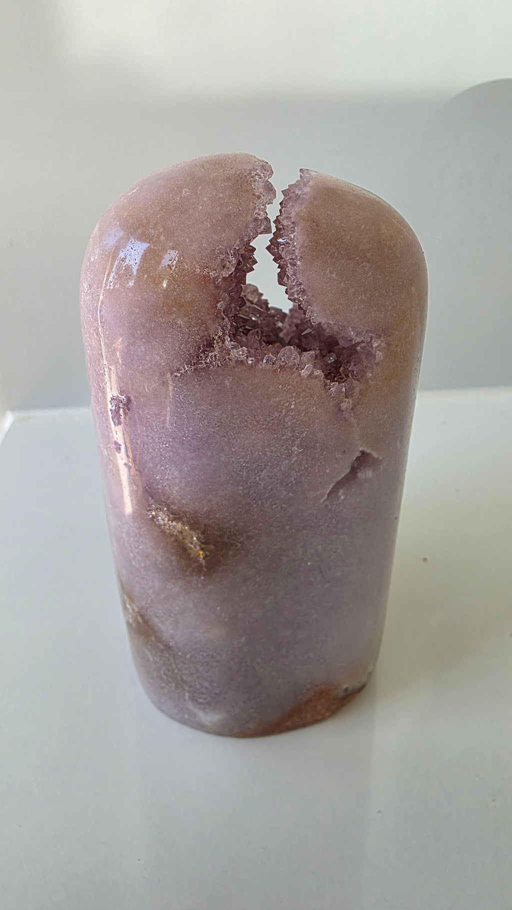 Natural Pink Amethyst Geode Tower / Freeform (828g)