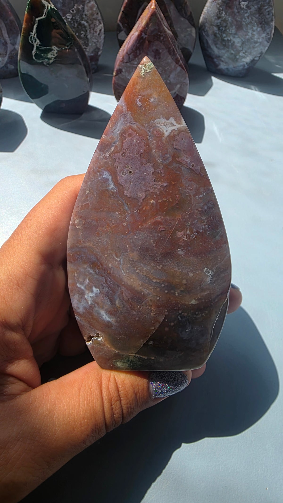 Ocean Jasper Tear-Drop Carvings - Choose Your Own (Large)
